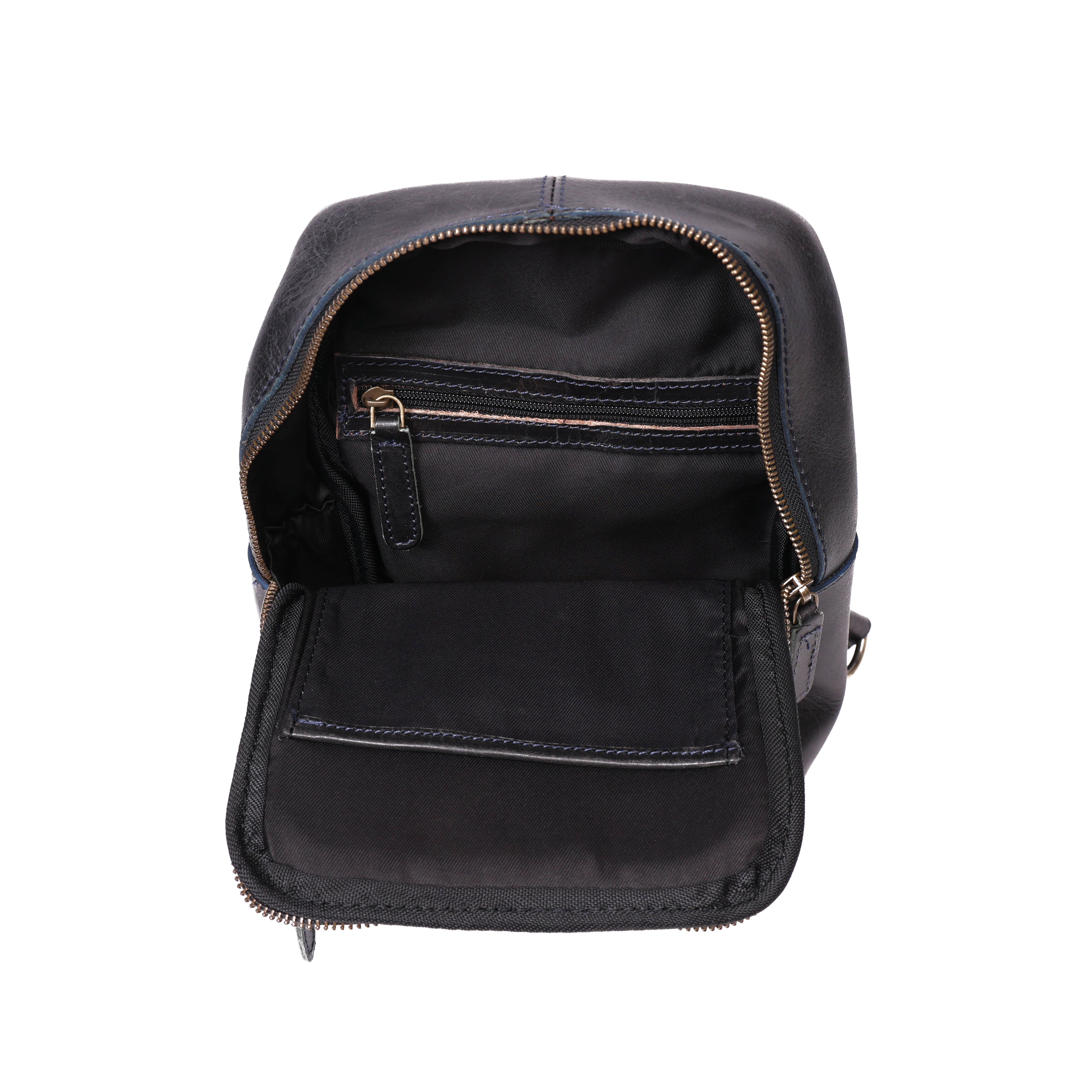 Brown Small Crossbody Leather Bag Art: BG-1617