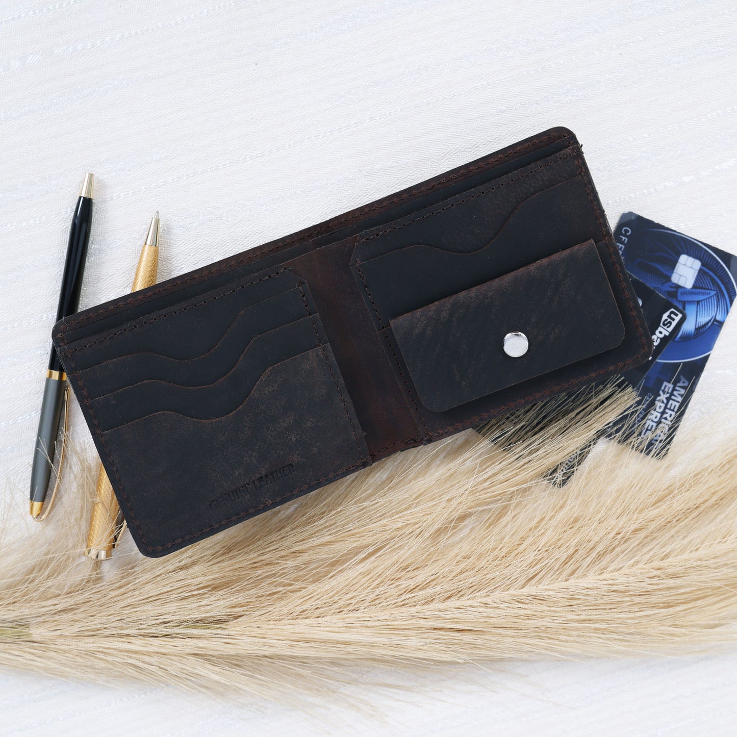 Premium Brown Leather Wallet – Stylish, Durable & Slim Design for Men. LA-1417