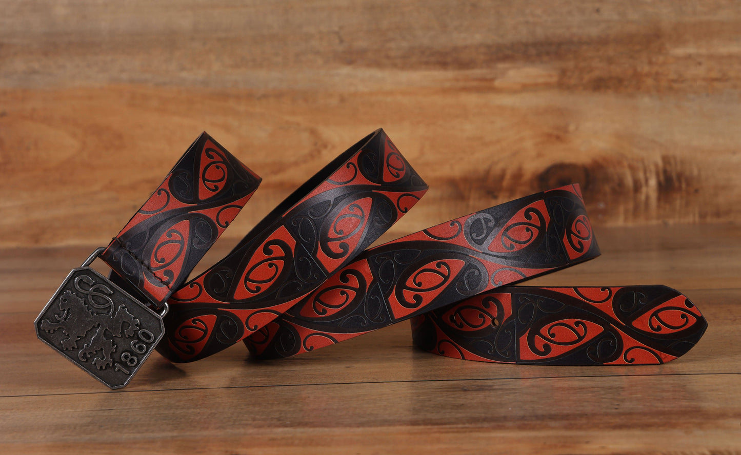 Bold & Bright: Leather Orange Printing Belts for Statement Style Art: LB-820