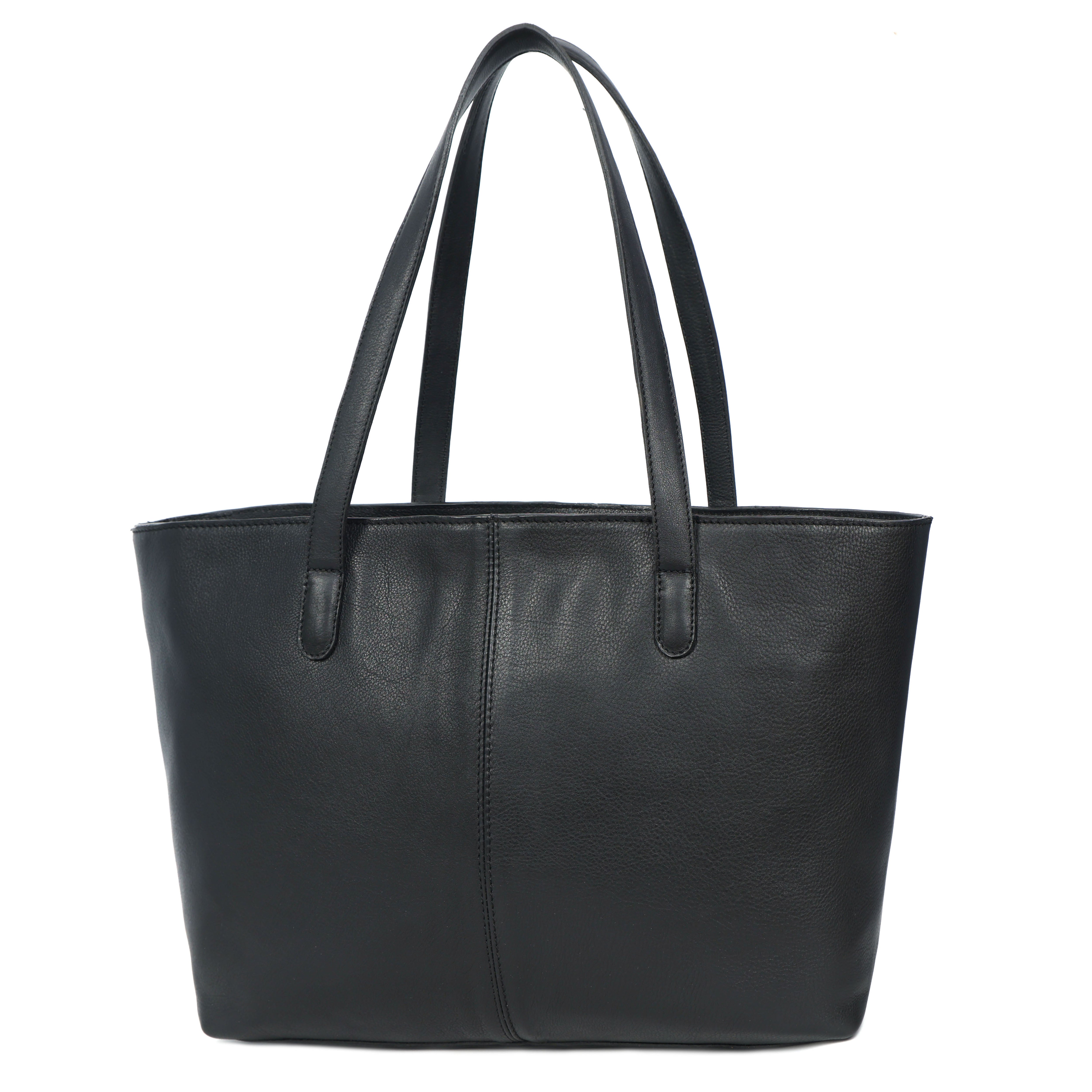 Premium Export Quality Genuine Leather Tote Bag with Zip Closure & Shoulder Handles