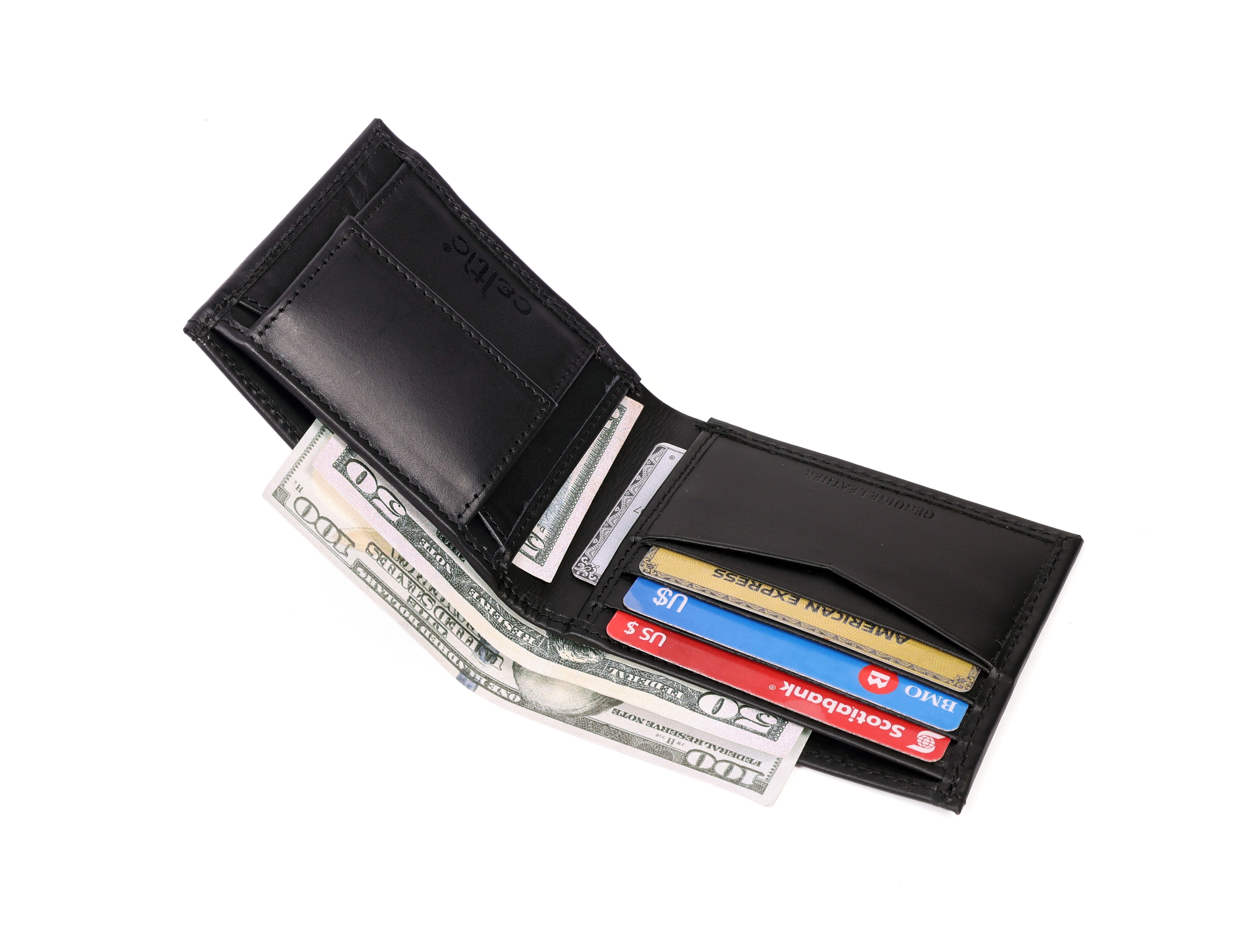 Celtic Genuine Leather Bi-Fold Wallet with Coin Pocket | Slim & Stylish Men’s Wallet