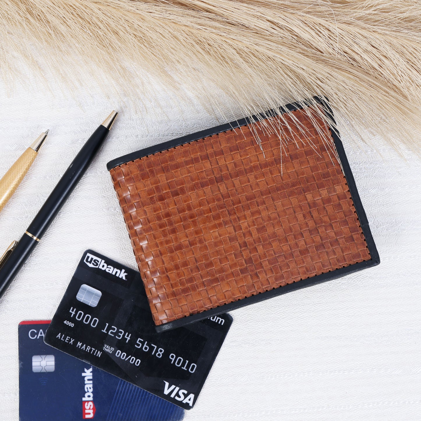 Durable Brown Webbing Wallet – Slim, Stylish & Lightweight for Everyday Use.LA-1422