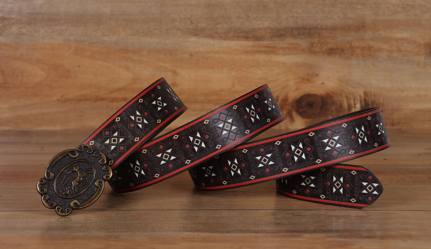 Customized Chic: Elevate Your Look with Leather Printing Belts Art: LB-818