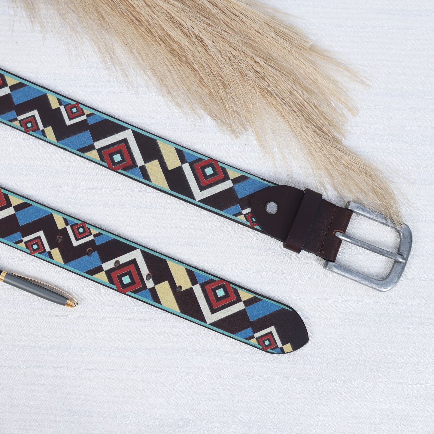 Multicolor Digital Print Belt Stylish & Adjustable Fashion Accessory for Men & Women.LB-885