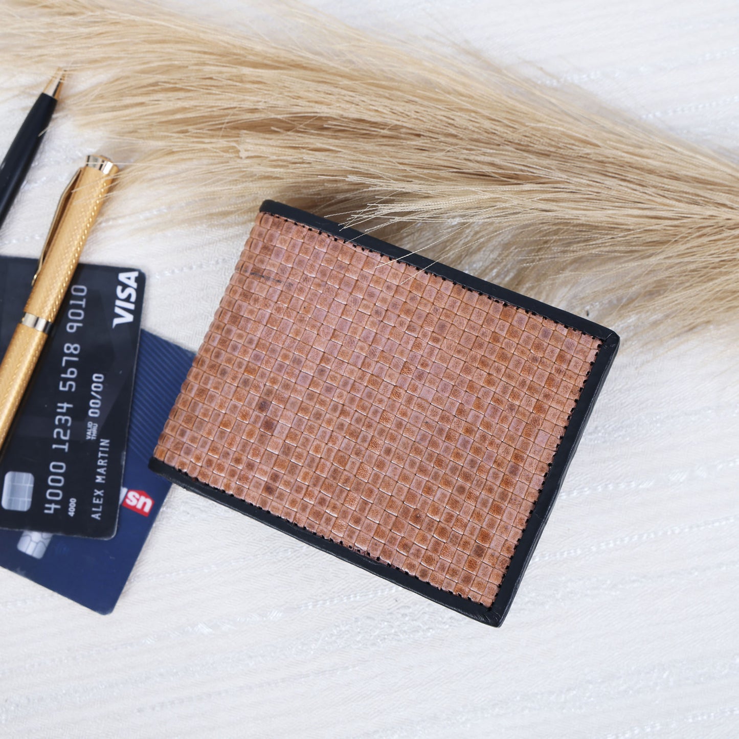 Durable Grey Webbing Wallet  Minimalist, Lightweight & Stylish.LA-1425