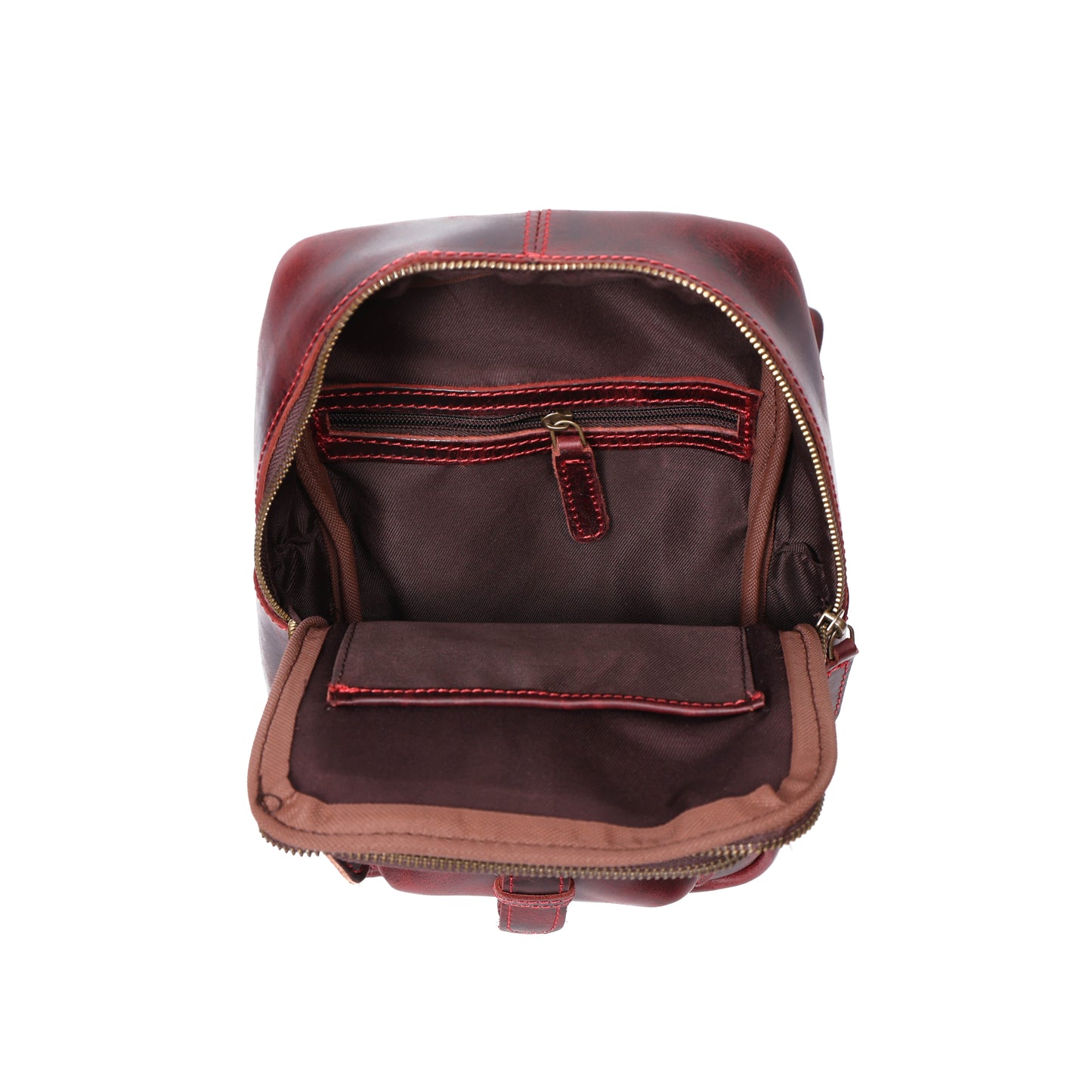 Brown Small Crossbody Leather Bag Art: BG-1617