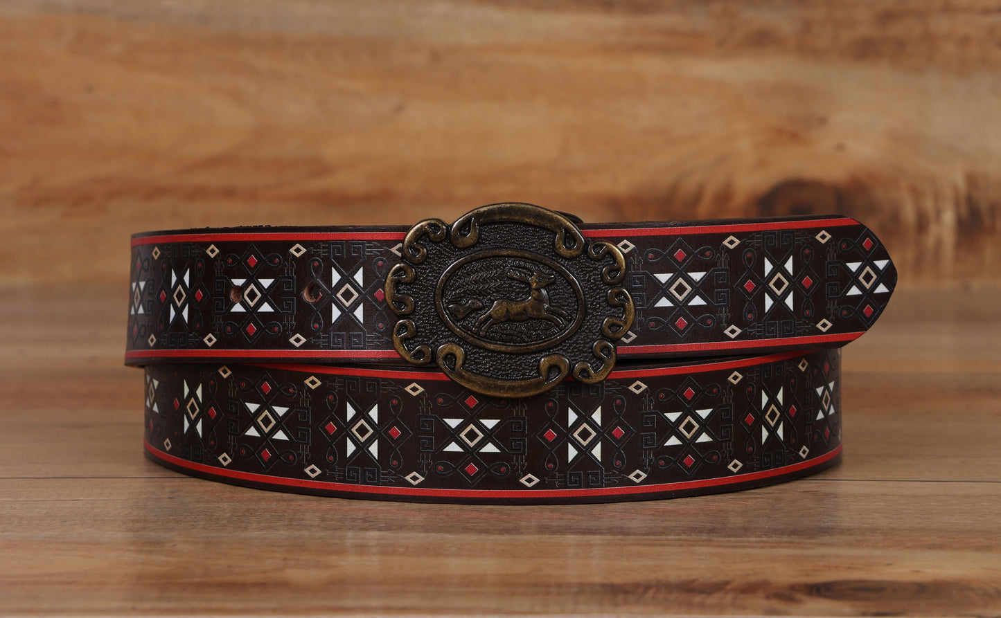 Customized Chic: Elevate Your Look with Leather Printing Belts Art: LB-818