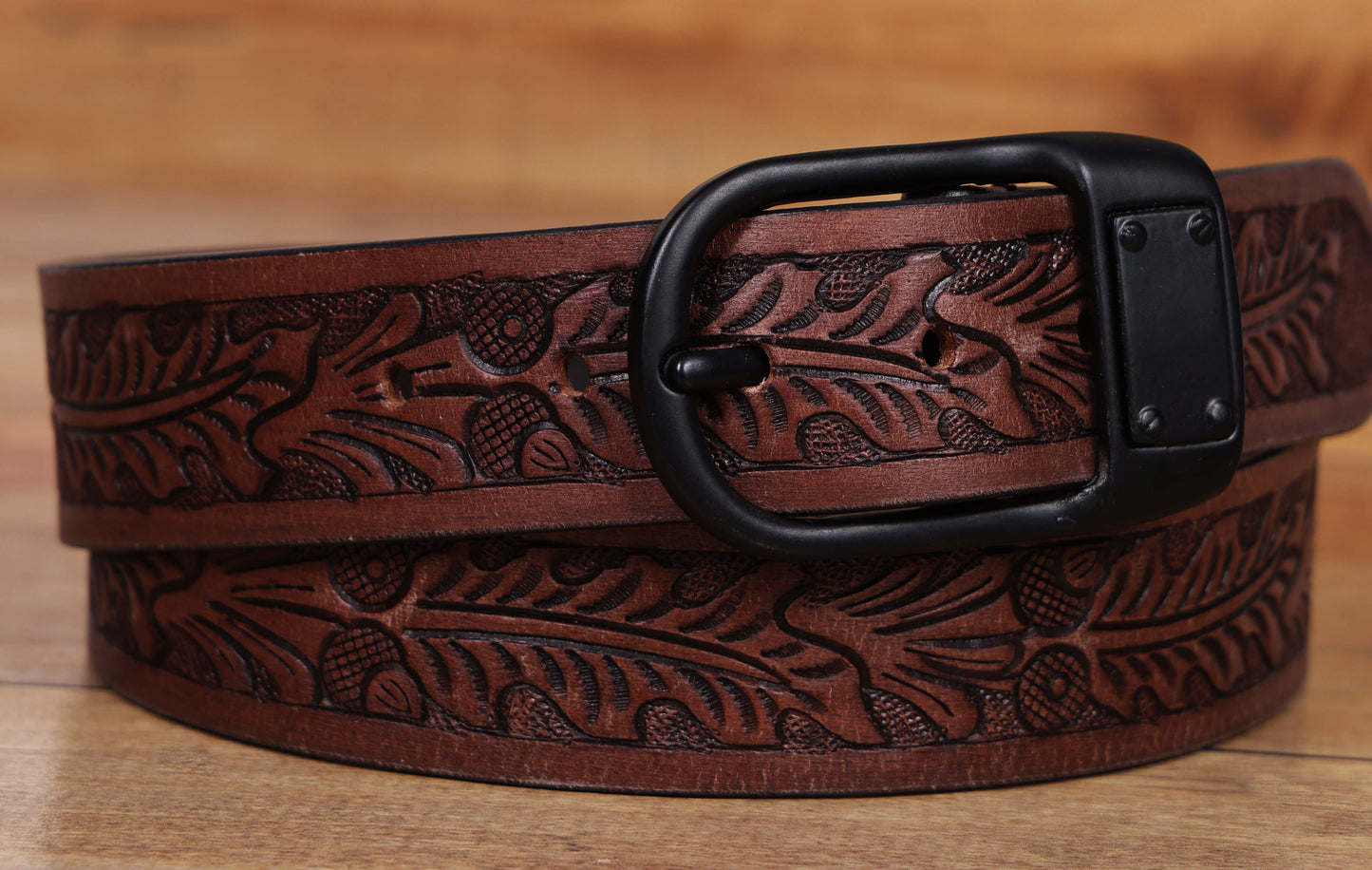 Artisanal Elegance: Hand-Carved Leather Belts for Timeless Appeal Art: LB-812