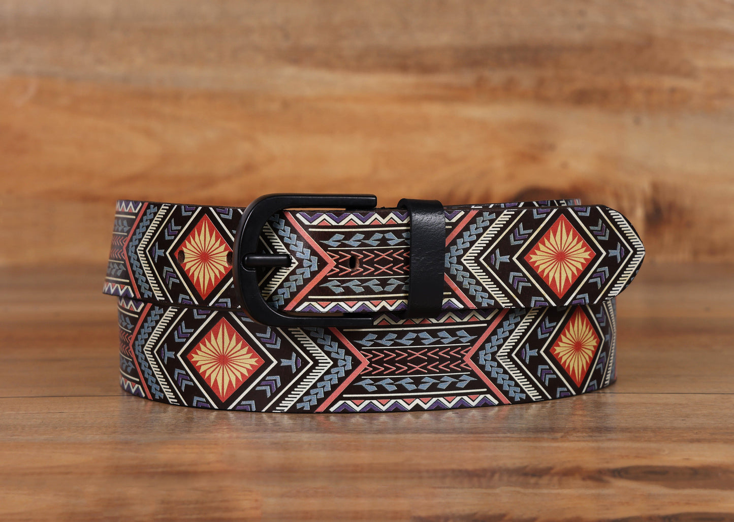 Colorful Creativity: Leather Multi-Printing Belts for Statement Style Art: LB-821