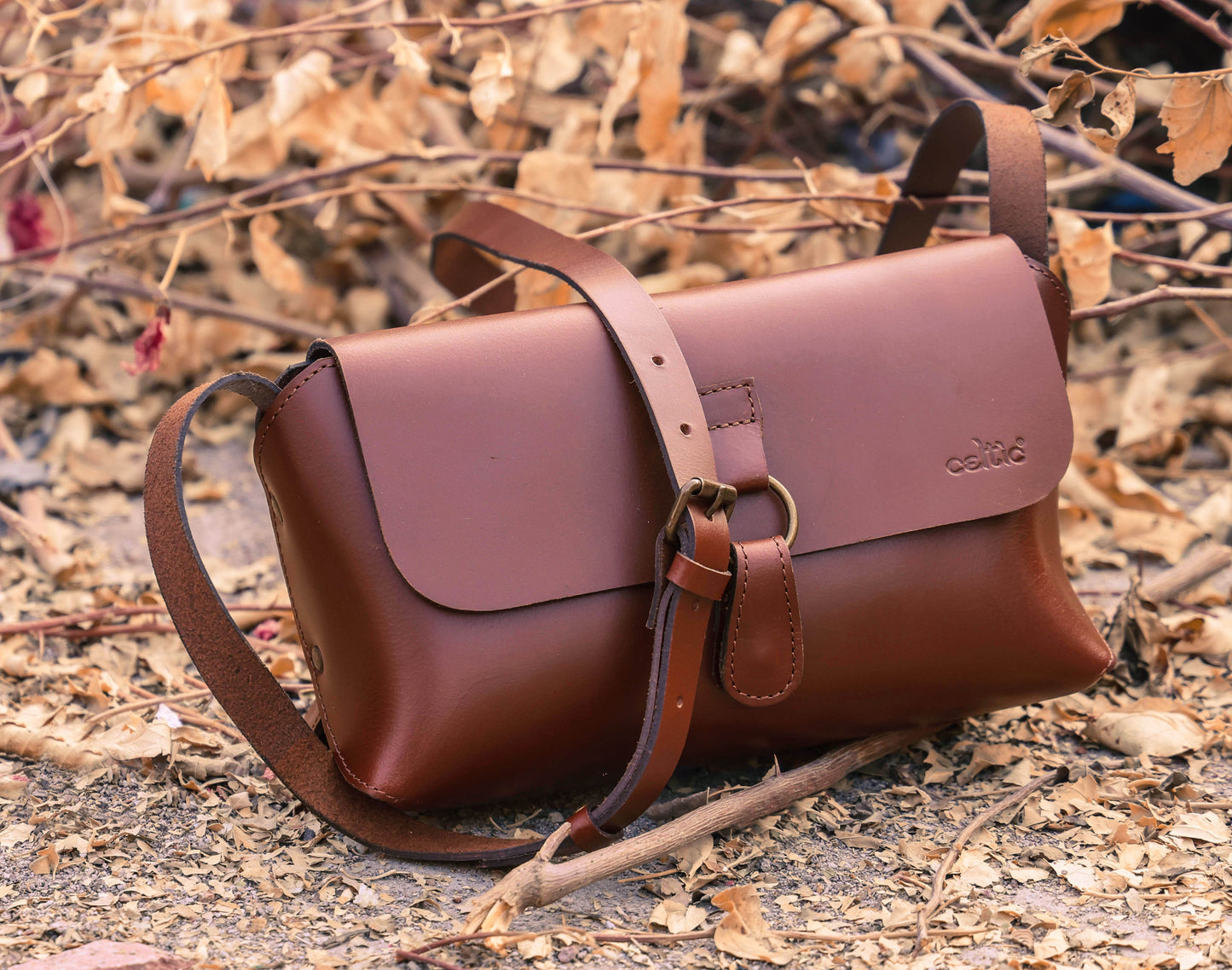 Celtic Stylish and Functional Brown Leather Cross Body Bag - Perfect for Everyday Use. - CELTICINDIA