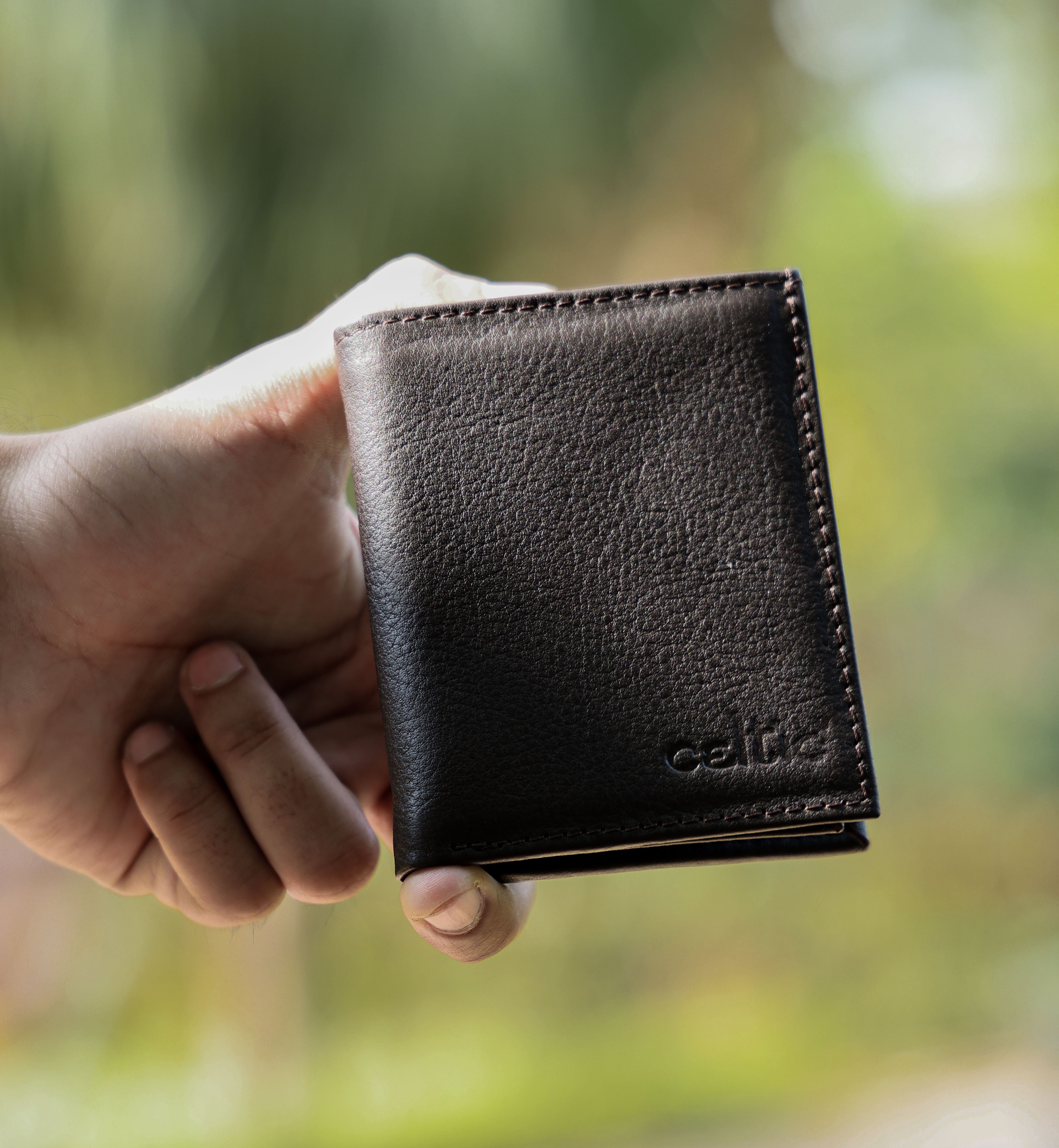 Premium Genuine Leather Wallet with ID Window & Multi Card Slots Slim & Stylish