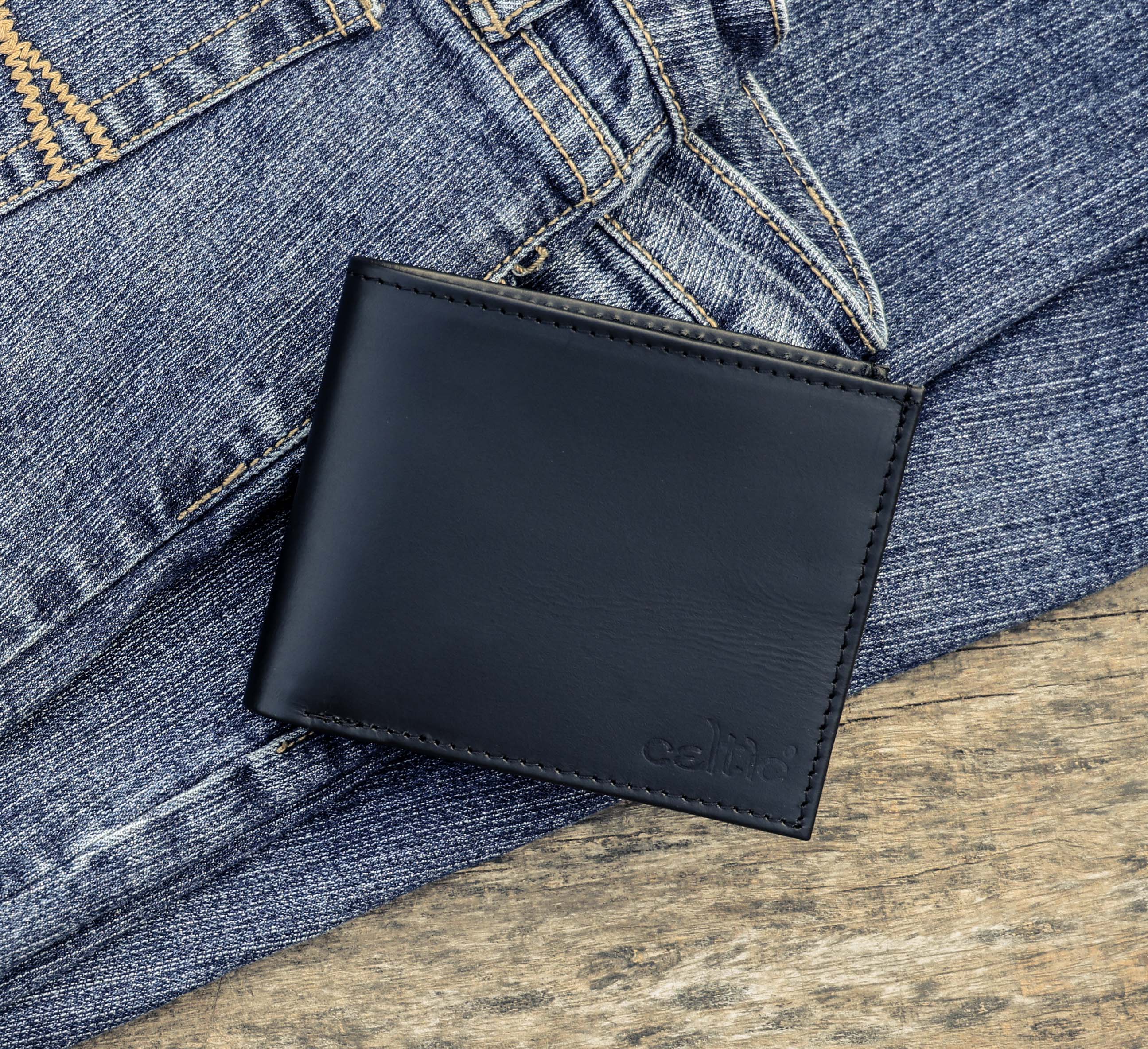Celtic Genuine Leather Bi-Fold Wallet with Coin Pocket | Slim & Stylish Men’s Wallet