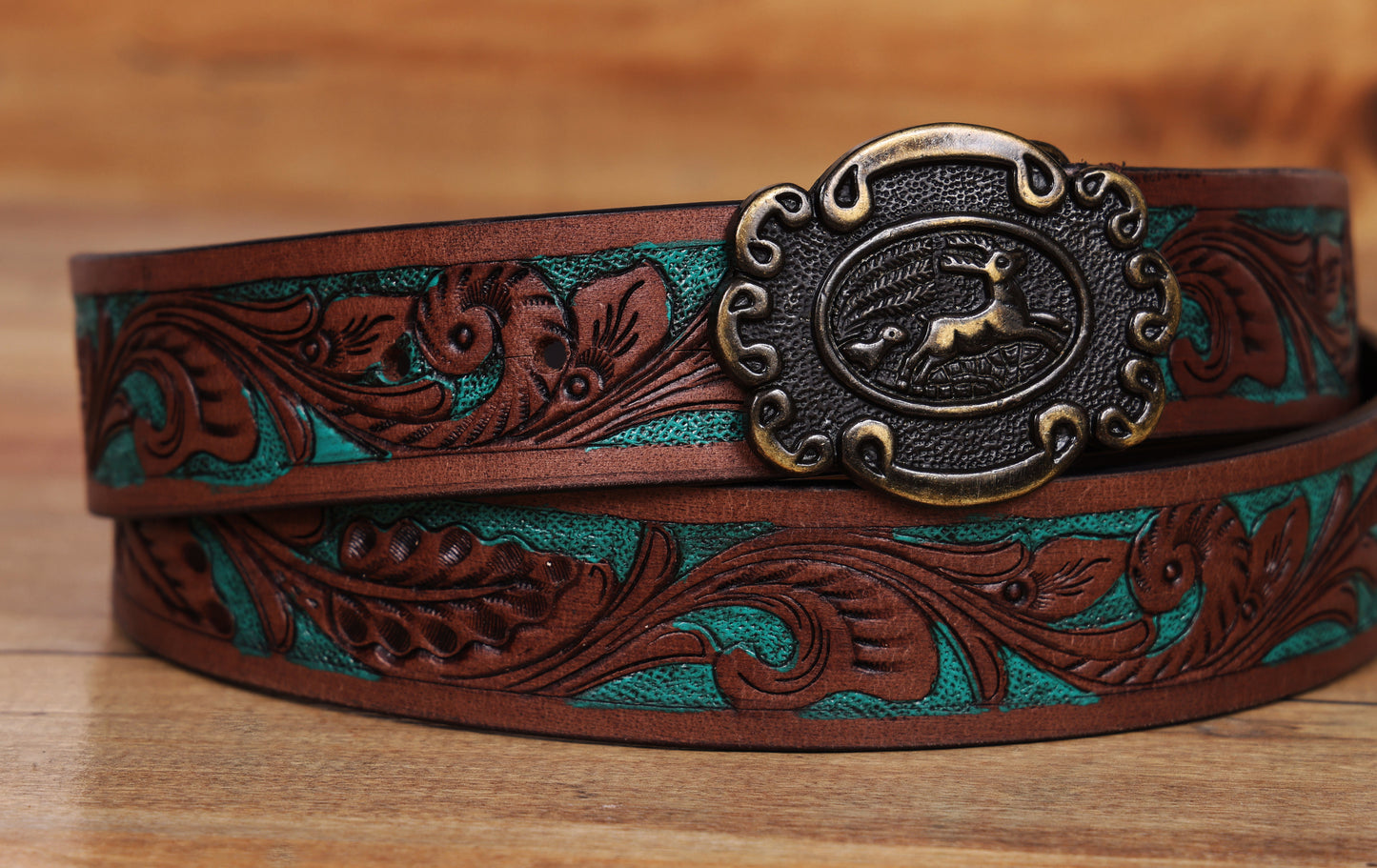 "Crafted Elegance: Hand-Carved Leather Belts Redefining Style" Art: LB-810