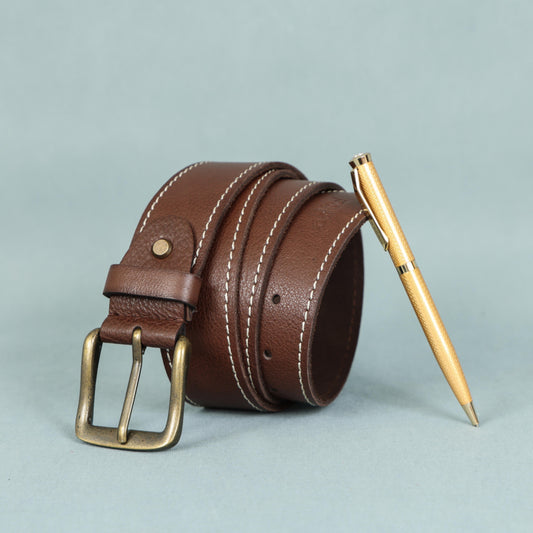Stylish Girls' Leather Belt with Stitching  Trendy Kids' Accessory, ART:-LB-830