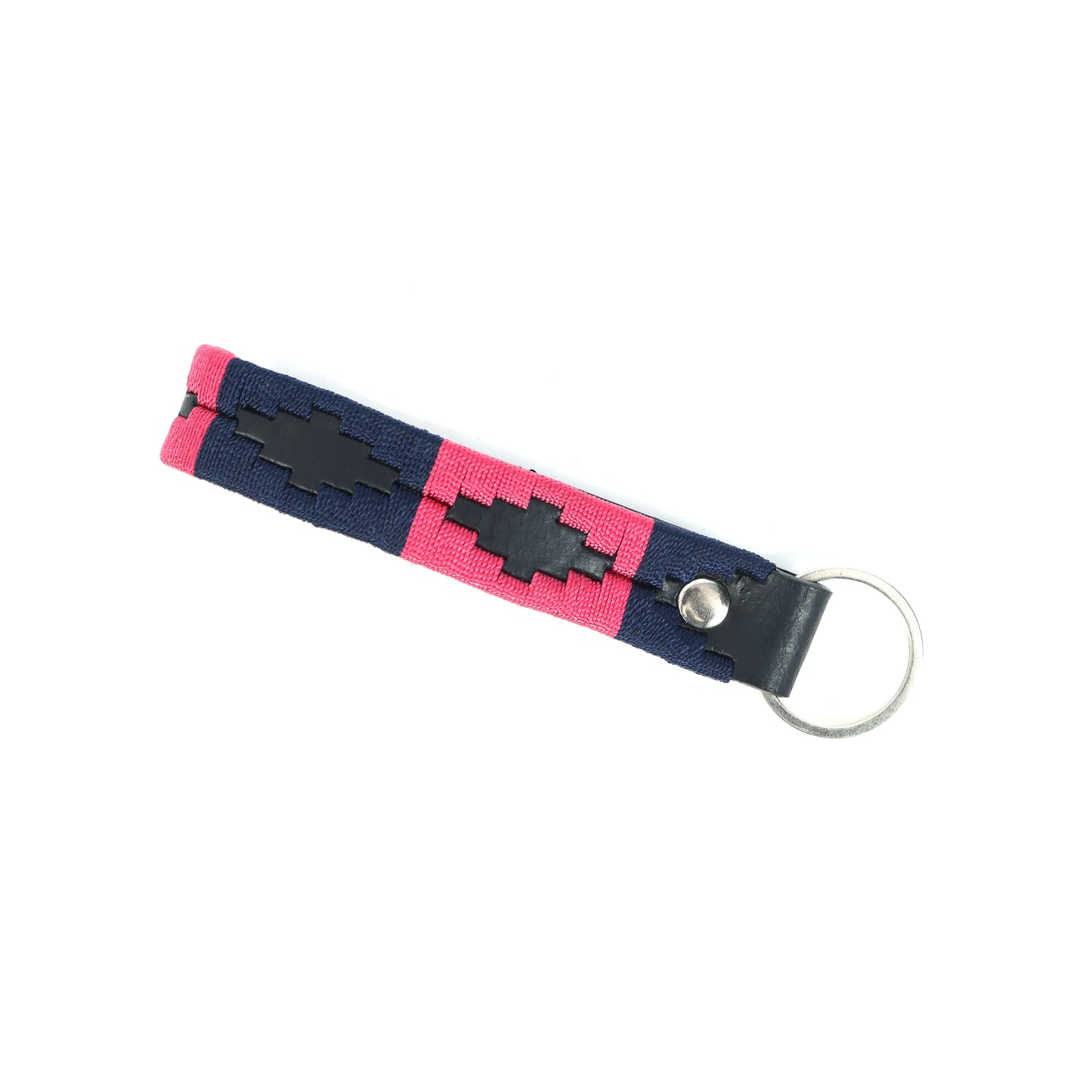 New Premium Leather Woven Fabric Belt with Matching Key Ring. LB-862