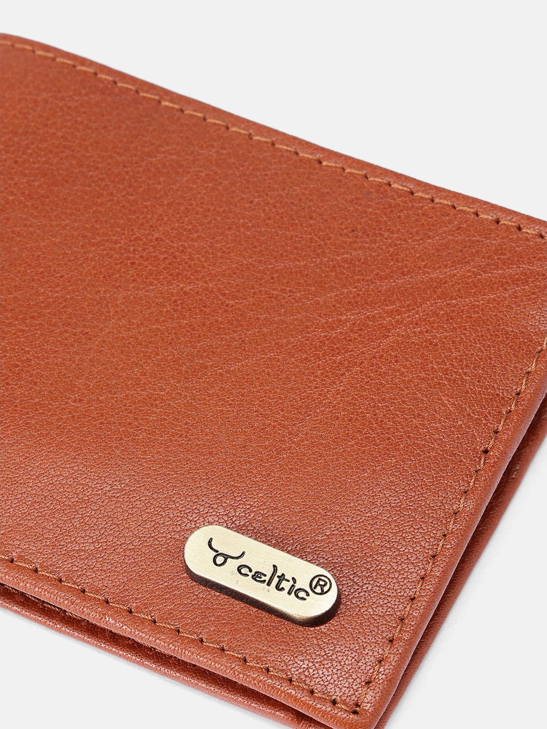 Premium Genuine Leather Bi-Fold Wallet with ID Window & Multiple Card Slots