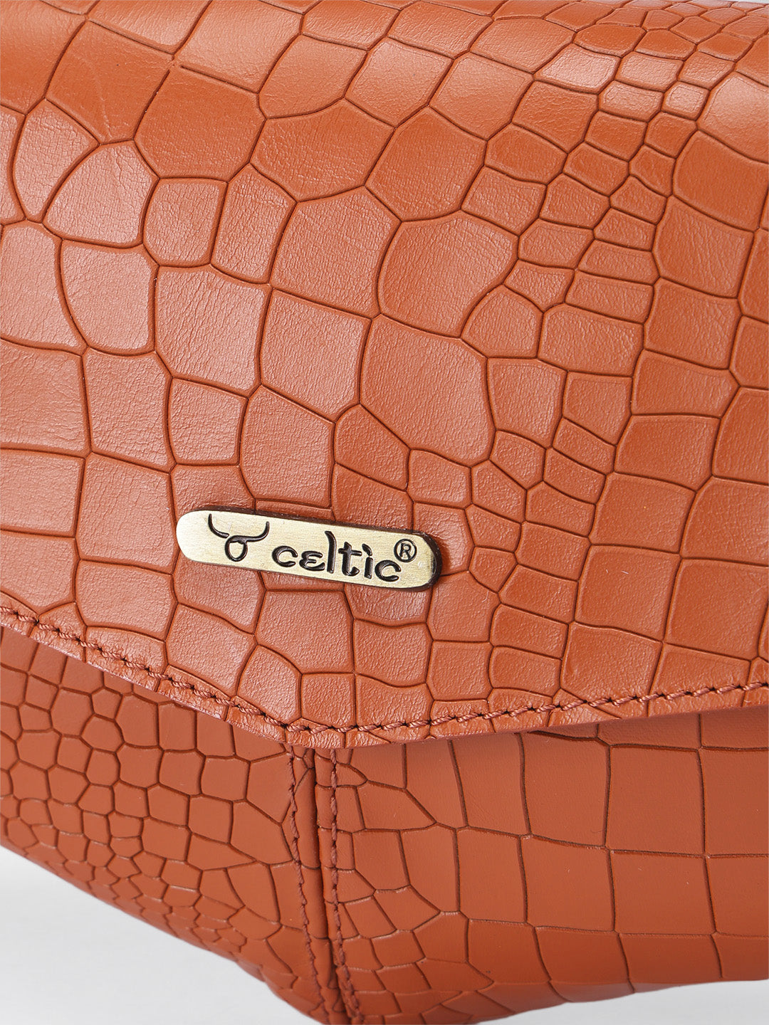 Premium Textured Leather Flap Sling Bag with Adjustable Strap & Inner Zip Pocket