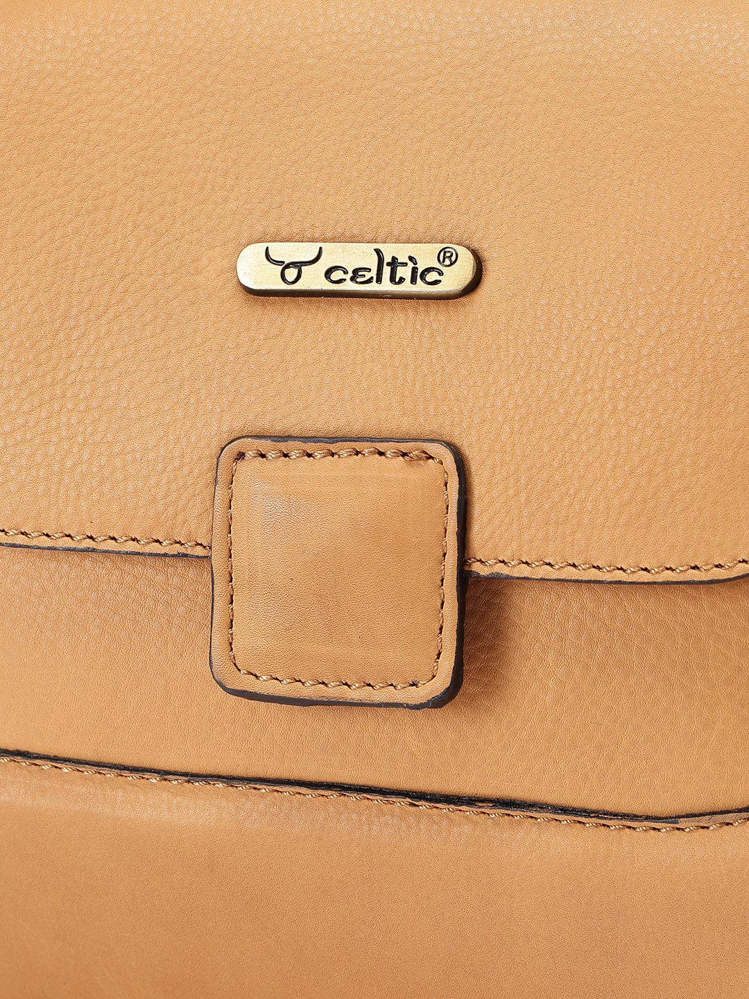 Premium Genuine Leather Flap Crossbody Sling Bag with Adjustable Strap