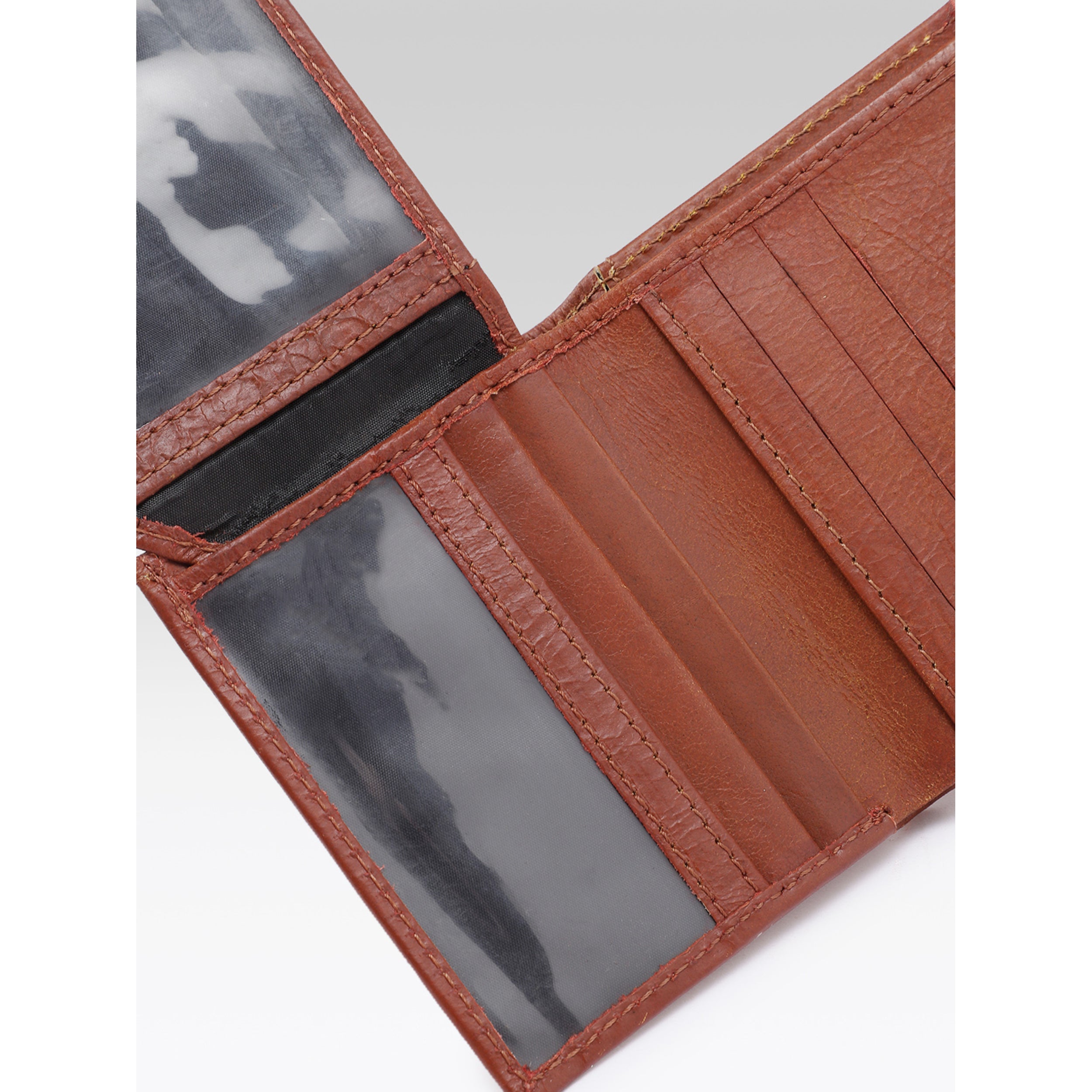Premium Genuine Leather Wallet with ID Window & Multi Card Slots Slim & Stylish