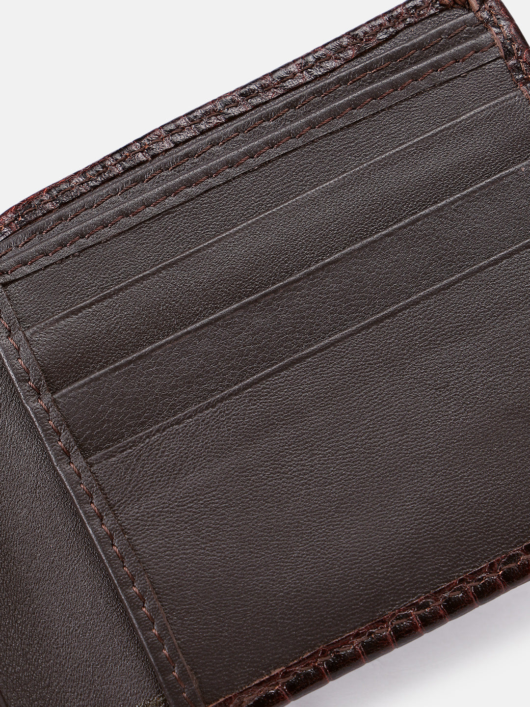 Premium Genuine Leather Crocodile Embossed Bi-Fold Wallet for Men | Multiple Card Slots