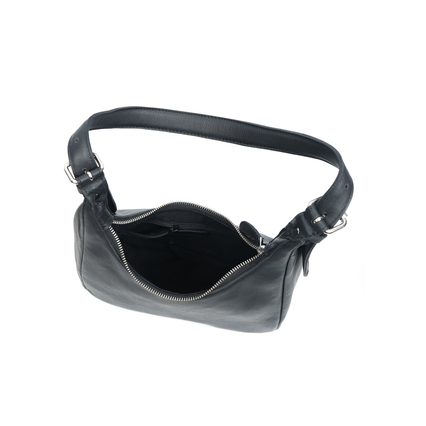 Black Leather Hobo Bag Stylish, Spacious & Versatile Everyday Handbag for Women.BG-1636