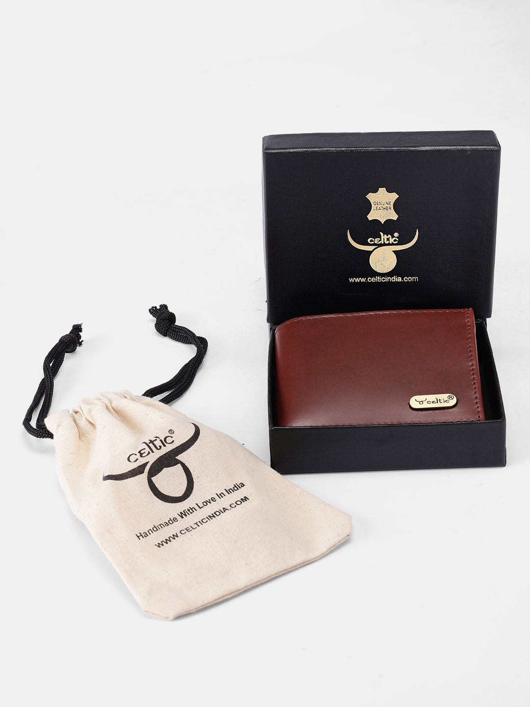 Celtic Genuine Leather Bi-Fold Wallet with Coin Pocket | Slim & Stylish Men’s Wallet