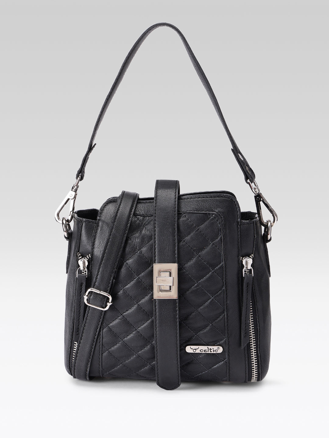 Premium Quilted Leather Shoulder Bag – Stylish Everyday Crossbody Handbag