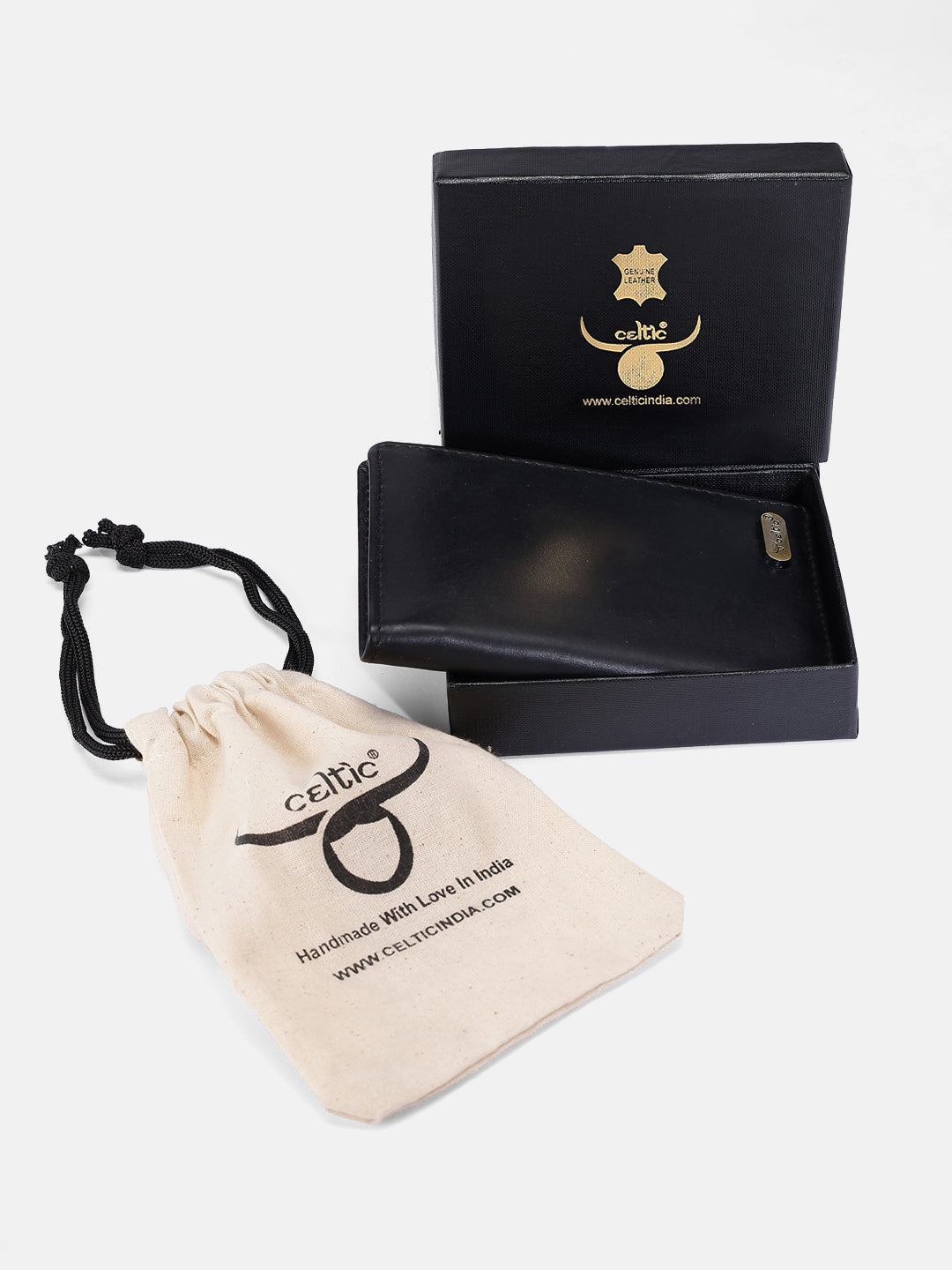 Premium Leather Card Holder with Zipper Pocket