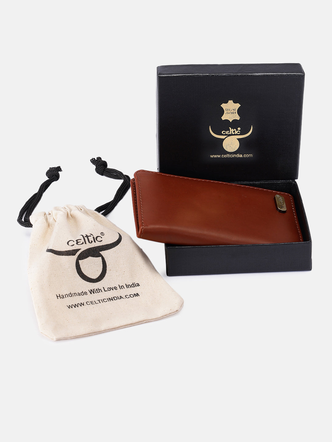 Premium Leather Card Holder with Zipper Pocket