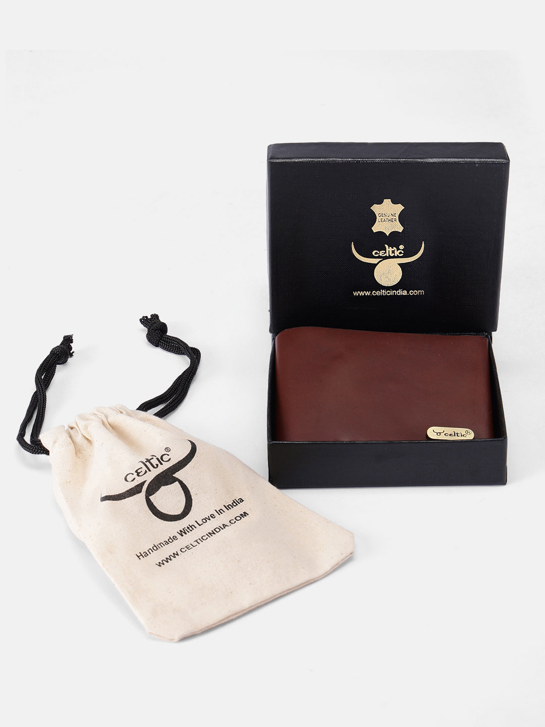 Genuine Leather Slim Card Holder Wallet with Compartment