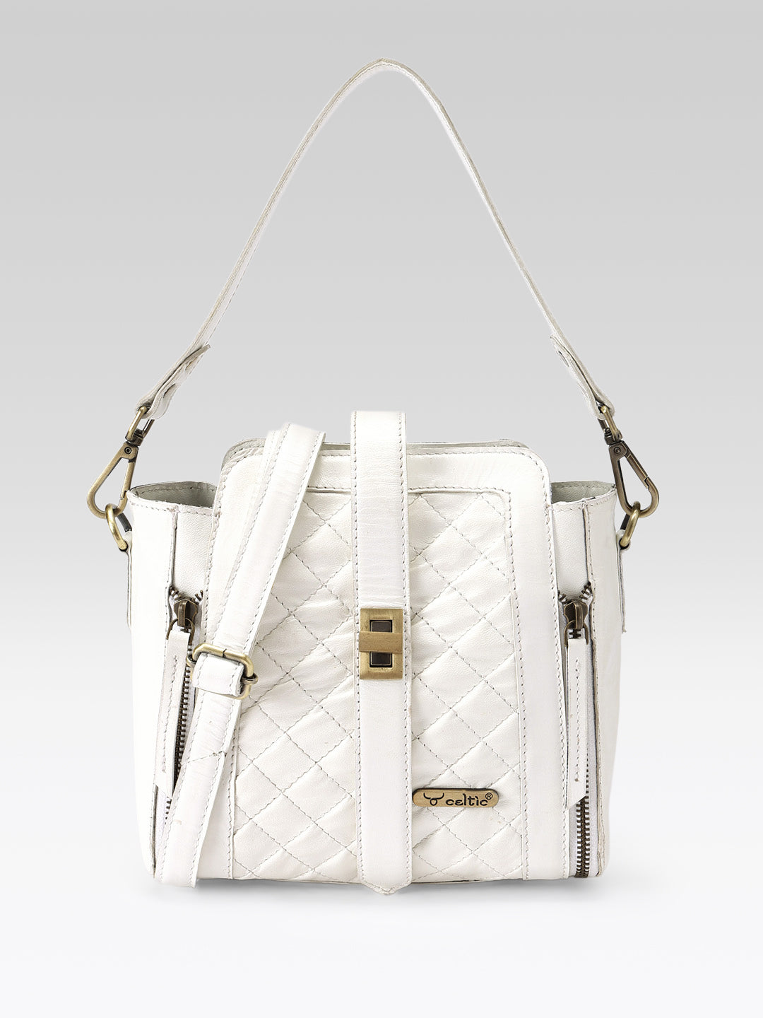 Premium Quilted Leather Shoulder Bag – Stylish Everyday Crossbody Handbag