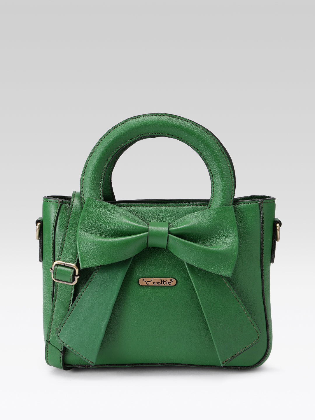 Premium Leather Hand & Shoulder Bag for Women with Bow Detail