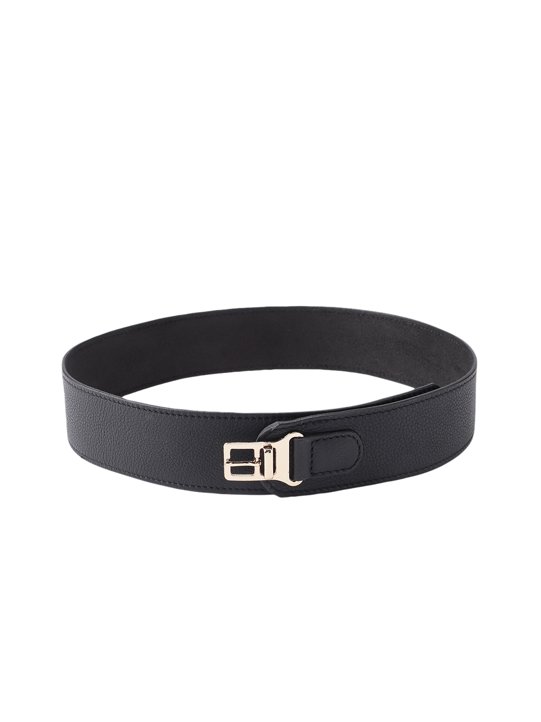Celtic Classic Black Genuine Leather Belt for Women | Elegant Slim Adjustable Formal & Casual Belt