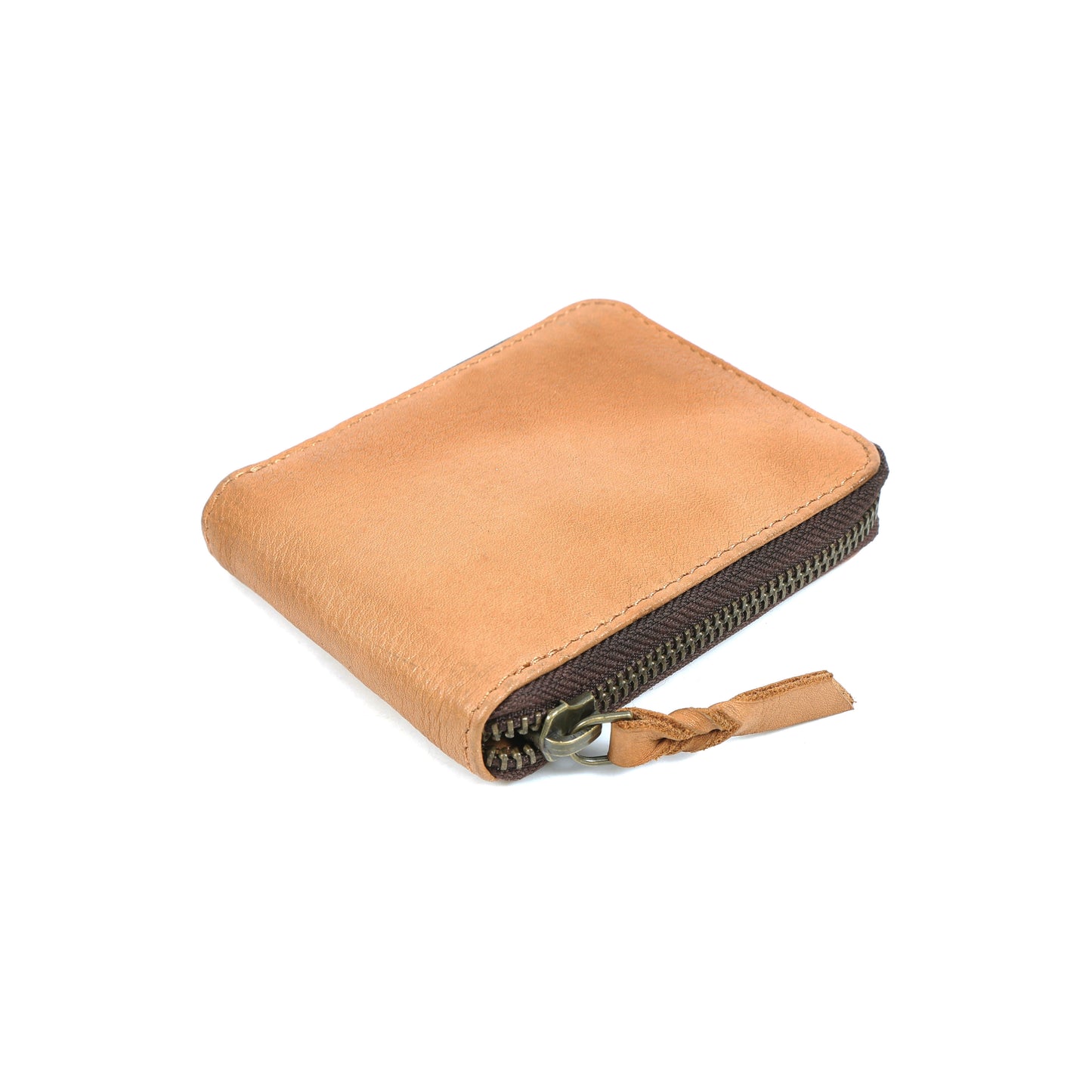 Camel Tan Zip Leather Wallet for Men – Premium Compact Wallet LA-1431