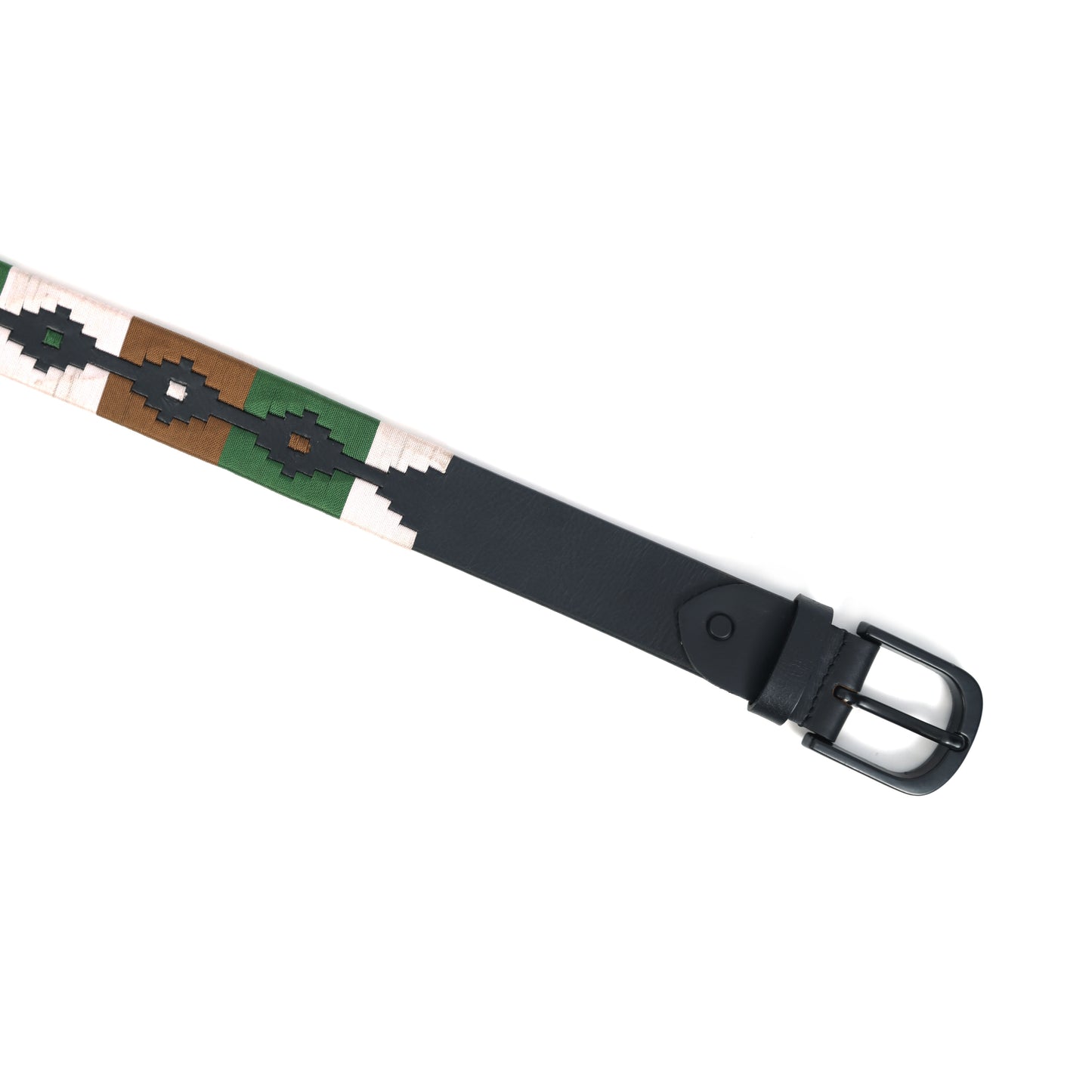 Premium Black Leather Belt Black Buckle & Multicolor Stitching | Designer Edition.LB-879