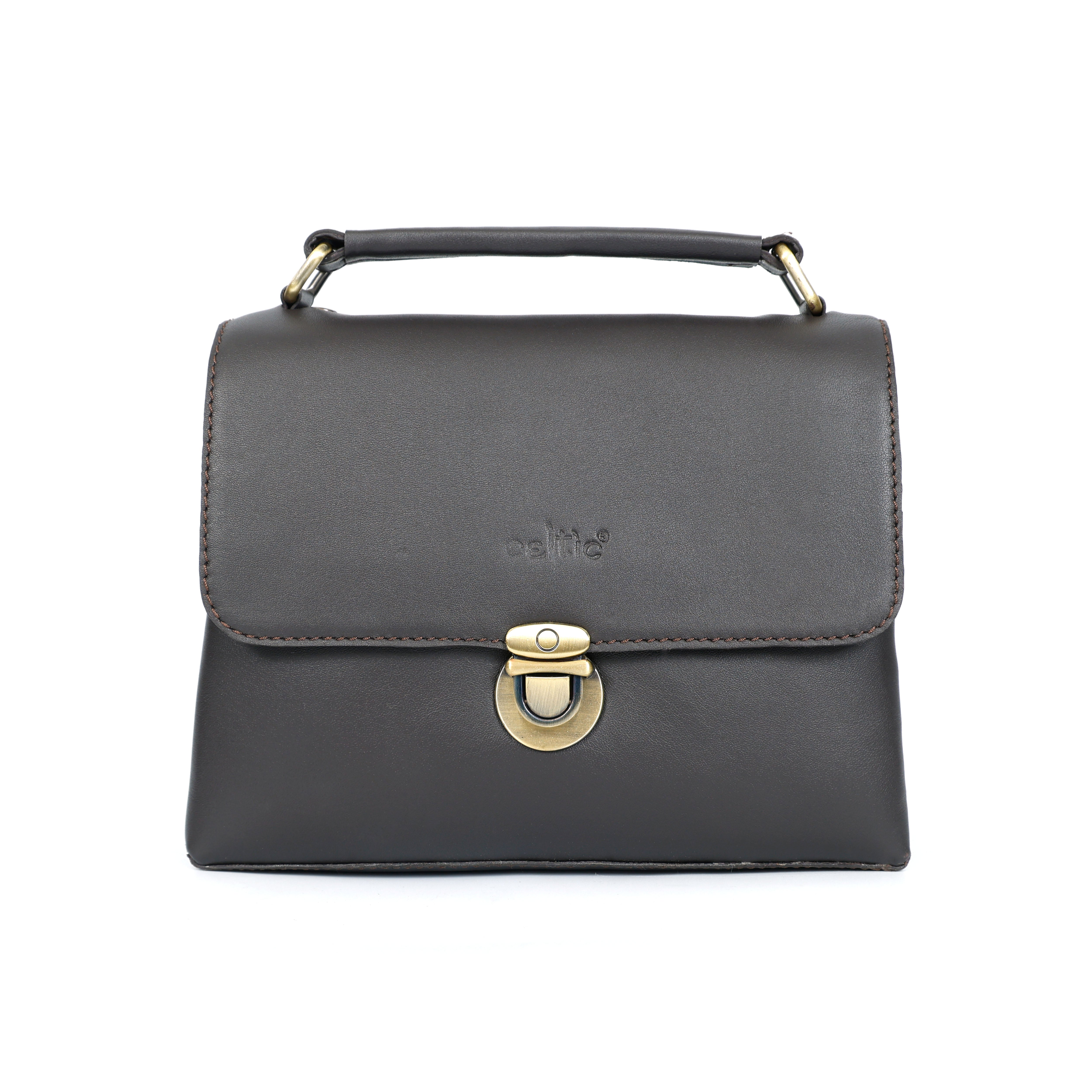 Premium Genuine Leather Satchel hand bag with Detachable Strap