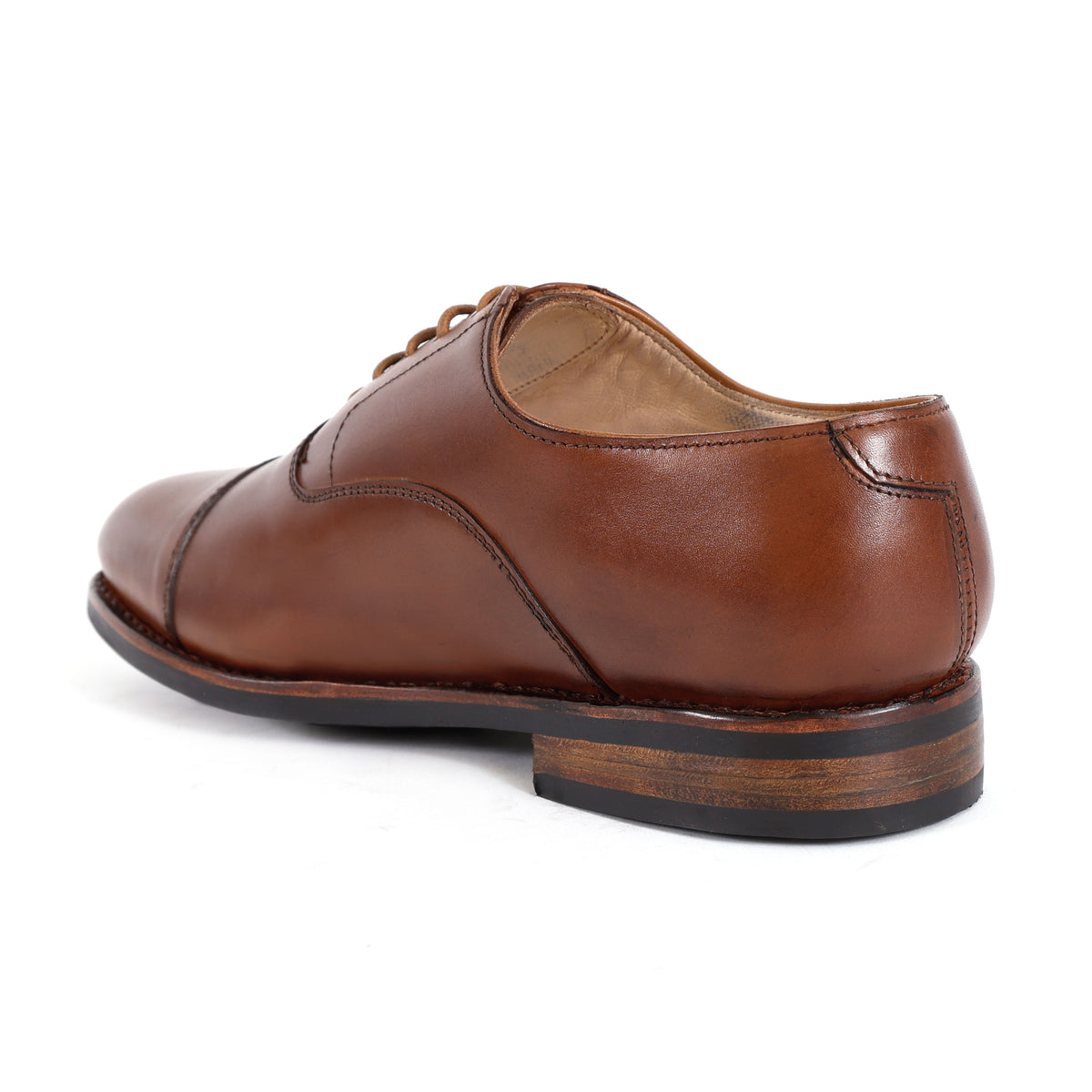 Premium Genuine Leather Cap Toe Lace-Up Formal Shoes | Classic Oxford Style | Office & Business Wear