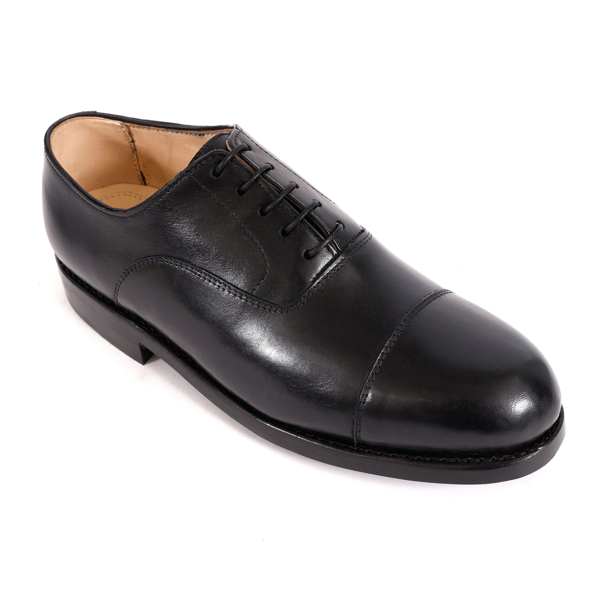 Premium Genuine Leather Cap Toe Lace-Up Formal Shoes | Classic Oxford Style | Office & Business Wear
