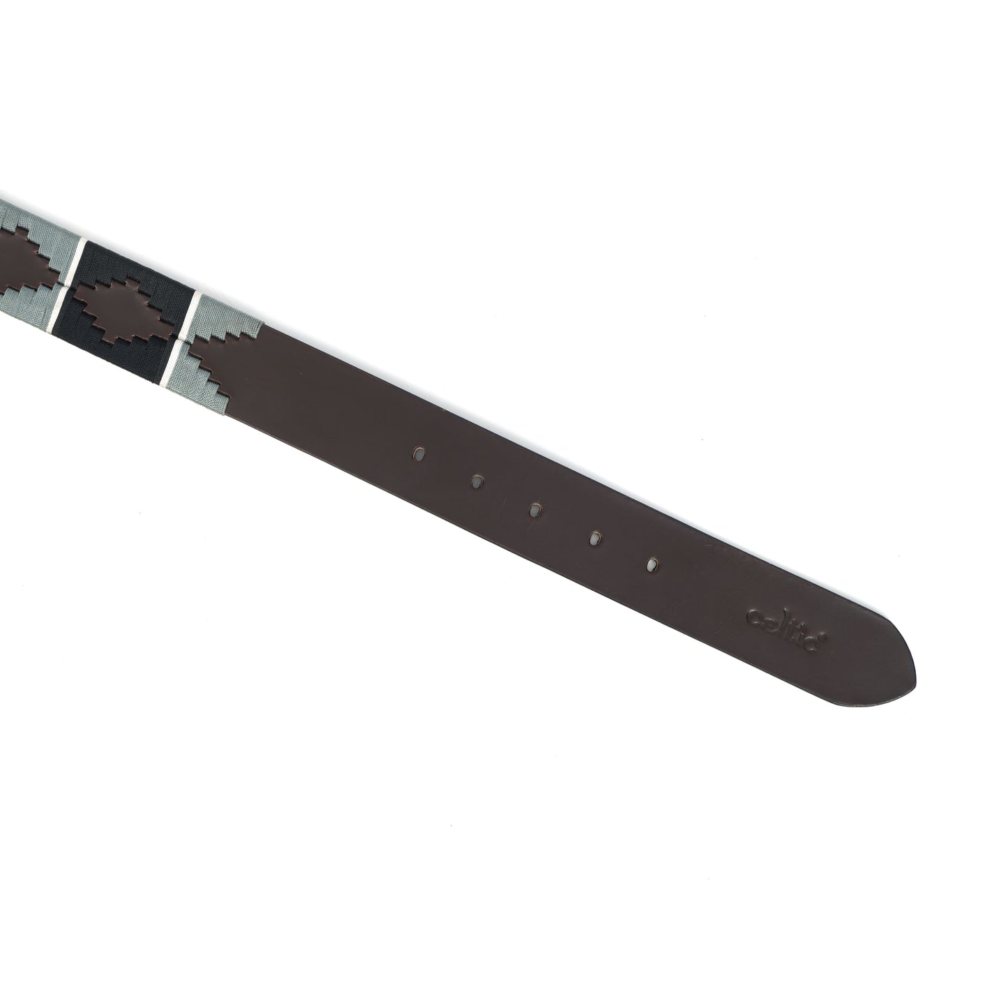 Premium Brown Leather Polo Belt with Gold Buckle Stylish Webbing Design. LB-870