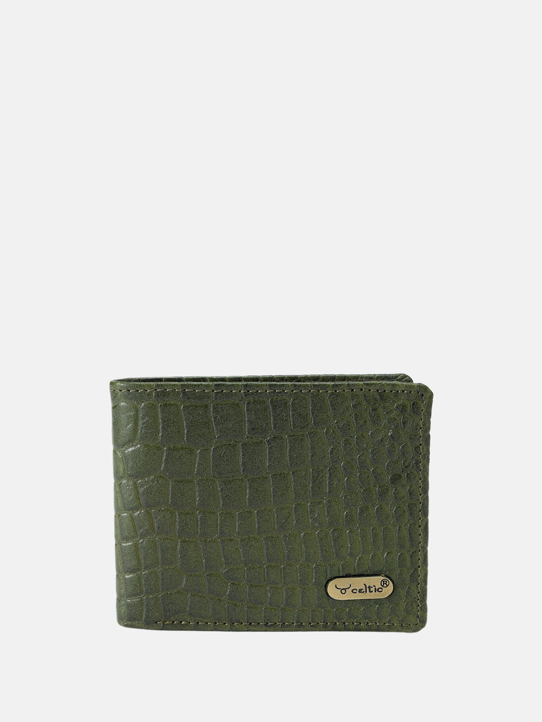 Premium Genuine Leather Crocodile Embossed Bi-Fold Wallet for Men | Multiple Card Slots