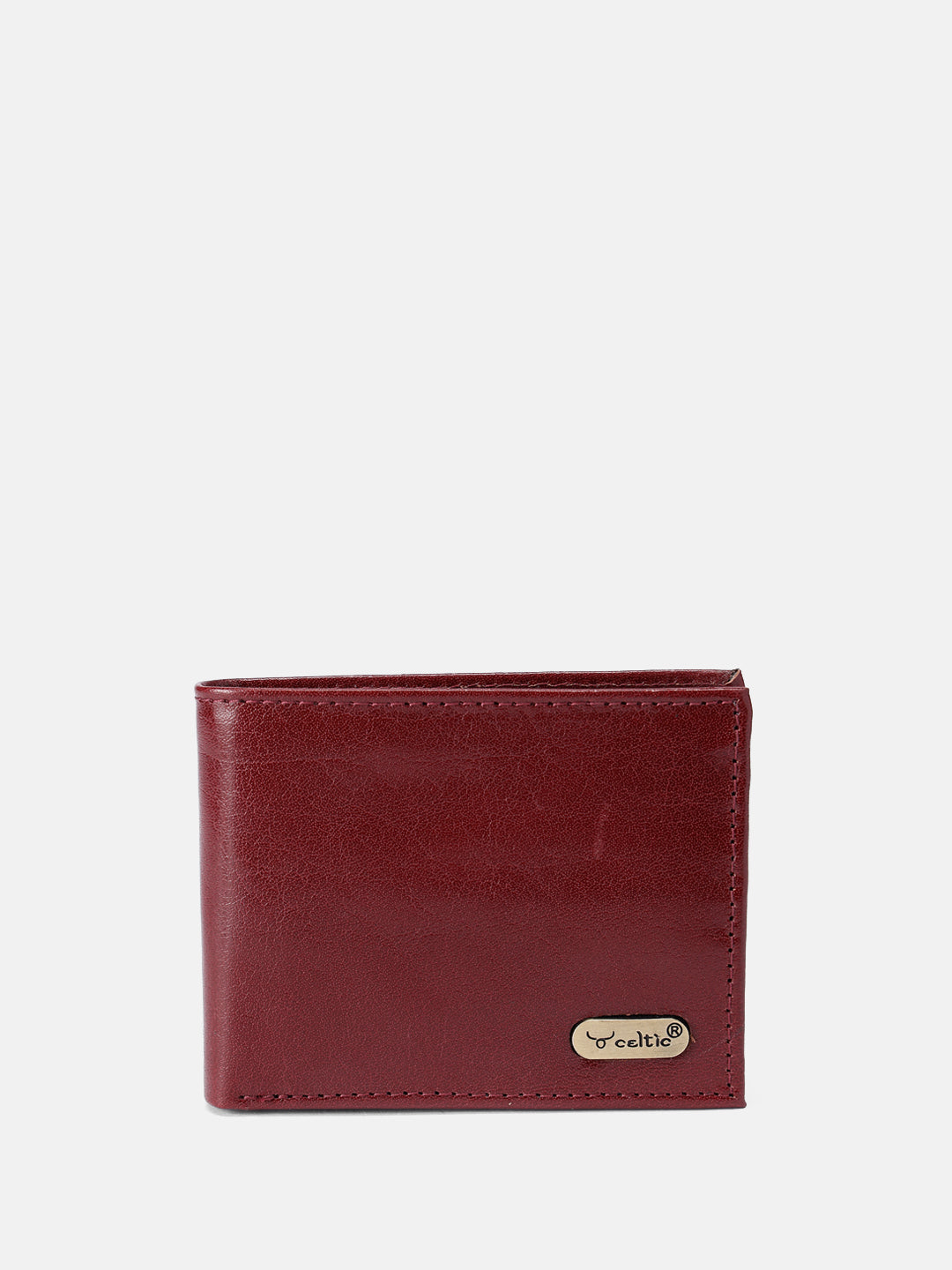 Premium Genuine Leather Bi-Fold Wallet with ID Window & Multiple Card Slots