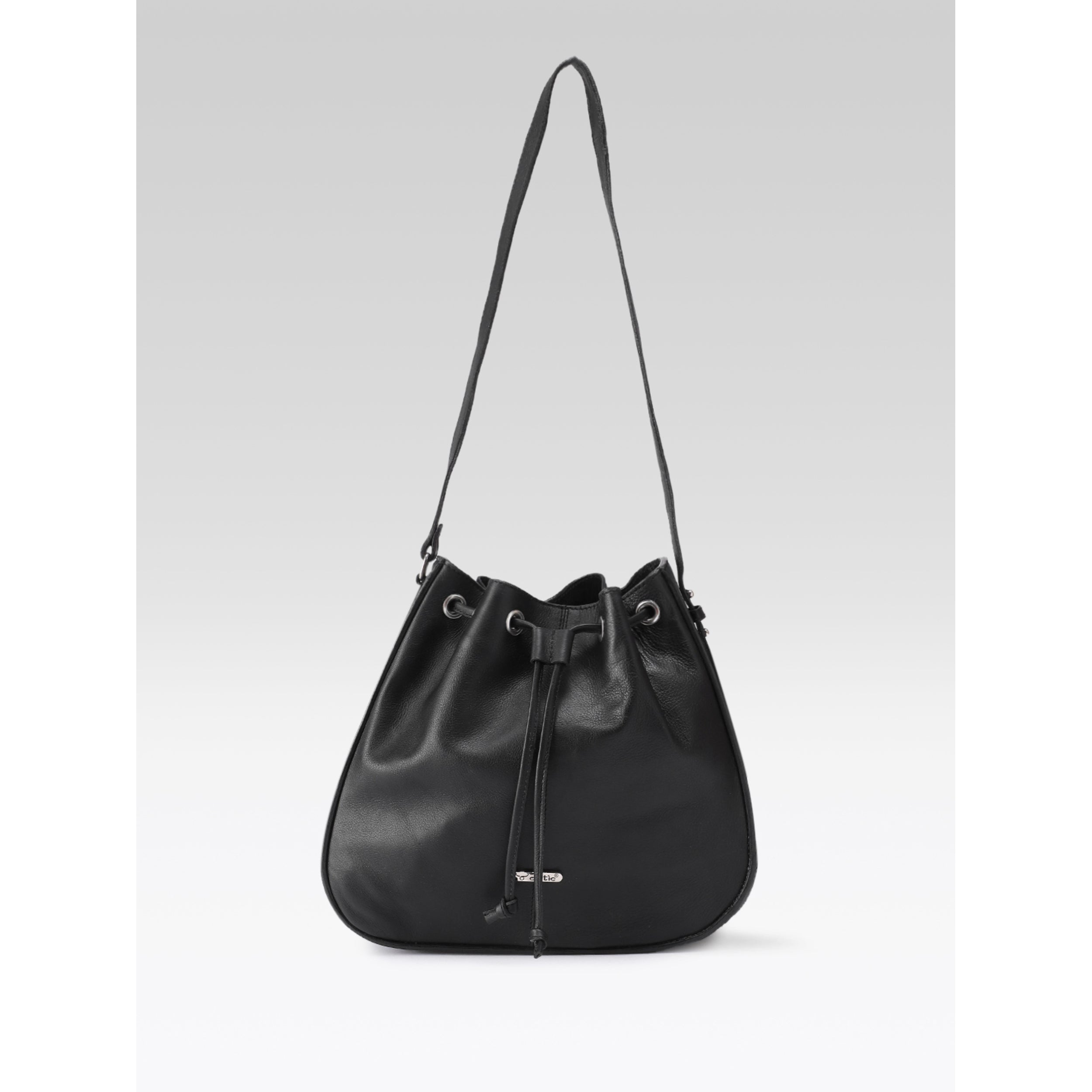 Premium Genuine Leather Drawstring Shoulder Bag | Spacious Tote with Secure Closure