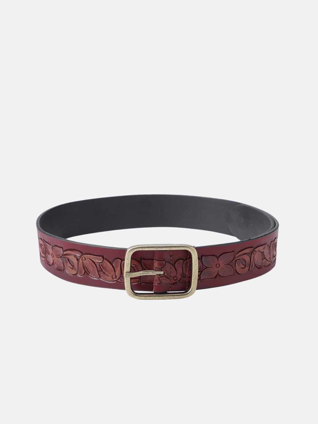 Premium Handcrafted Leather Belt & Wallet Combo for Men | Embossed Floral Designer Gift Set