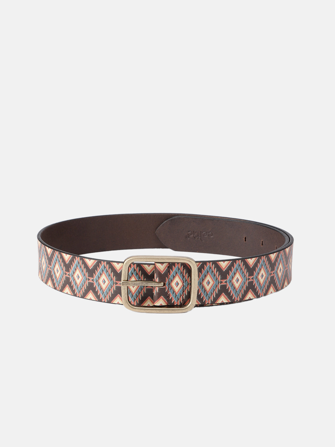 Unisex Handcrafted Tribal Pattern Belt With Durable Buckle Stylish Ethnic Casual Wear