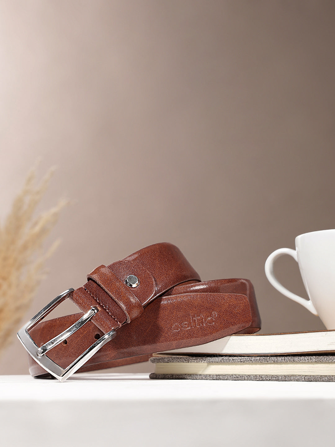 Premium Tan Leather Belt & Wallet Combo for Men | Classic Formal Everyday Gift Set