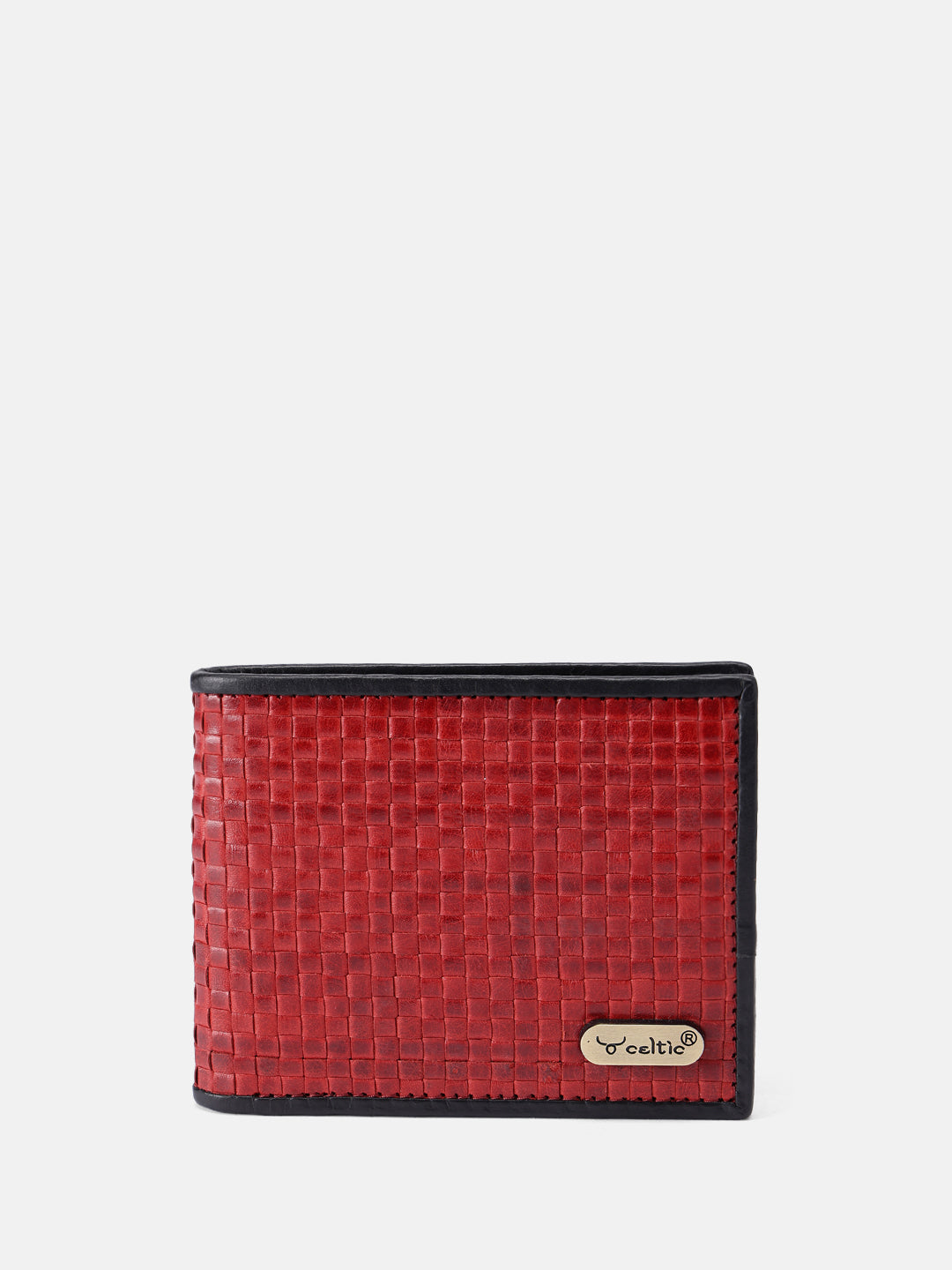 Celtic Genuine Leather Bi-Fold Wallet with Coin Pocket Black