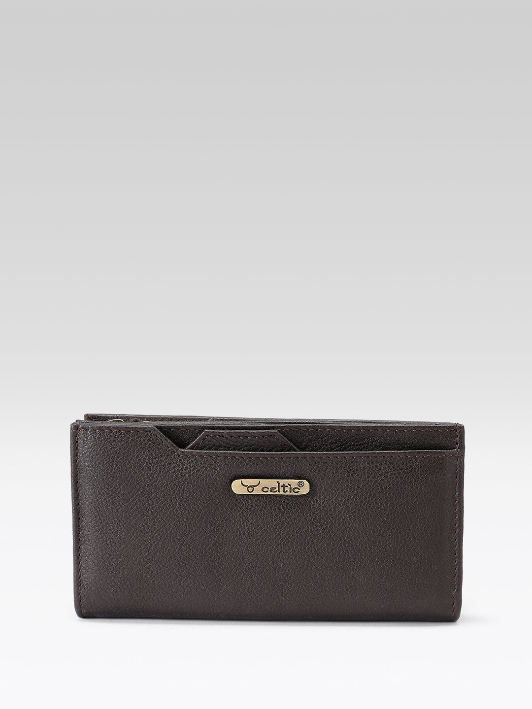 Premium Genuine Leather Long Wallet for Women with Multiple Card Slots & Zip Coin Pocket