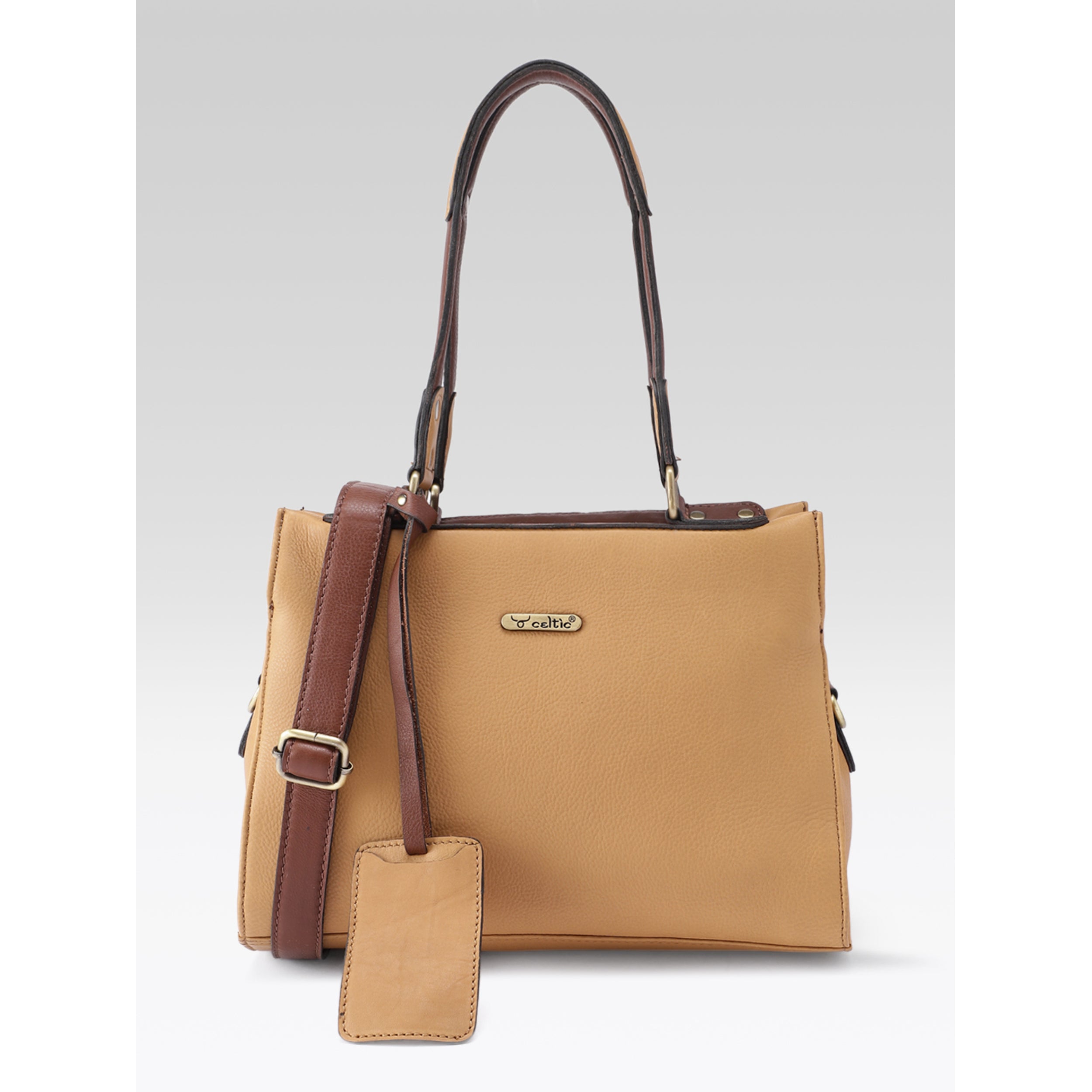 Premium Genuine Textured leather Handbag with inner pockets