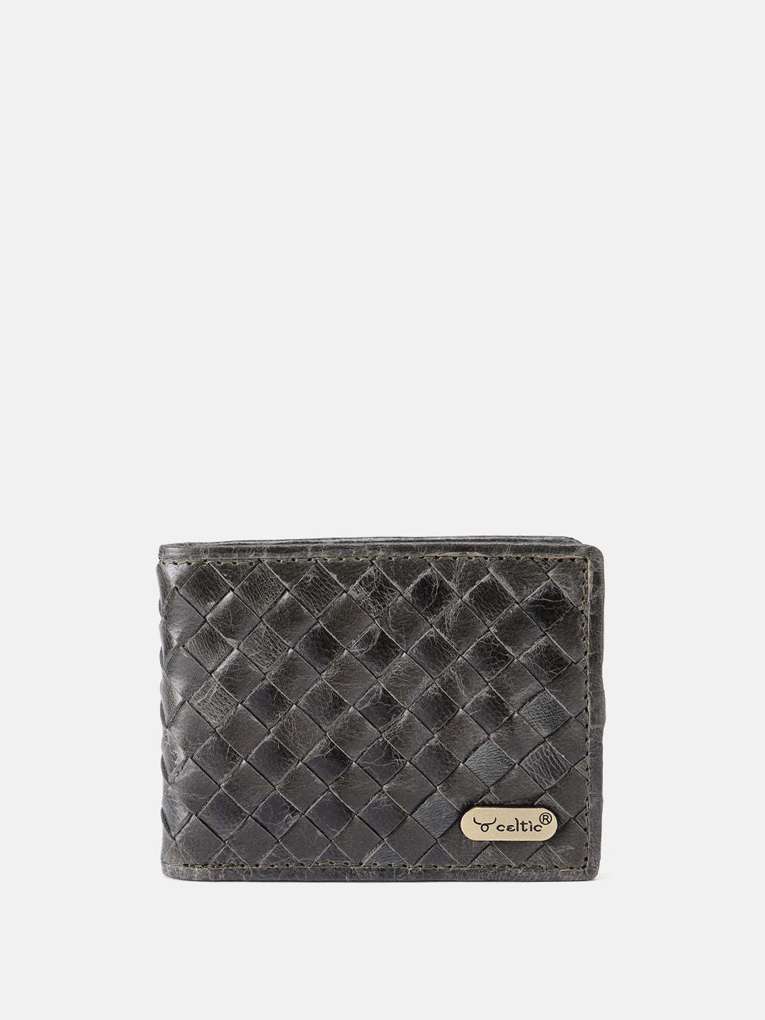 Premium Hand-Woven Leather Wallet with Coin Pocket & Multi-Card Storage by Celtic