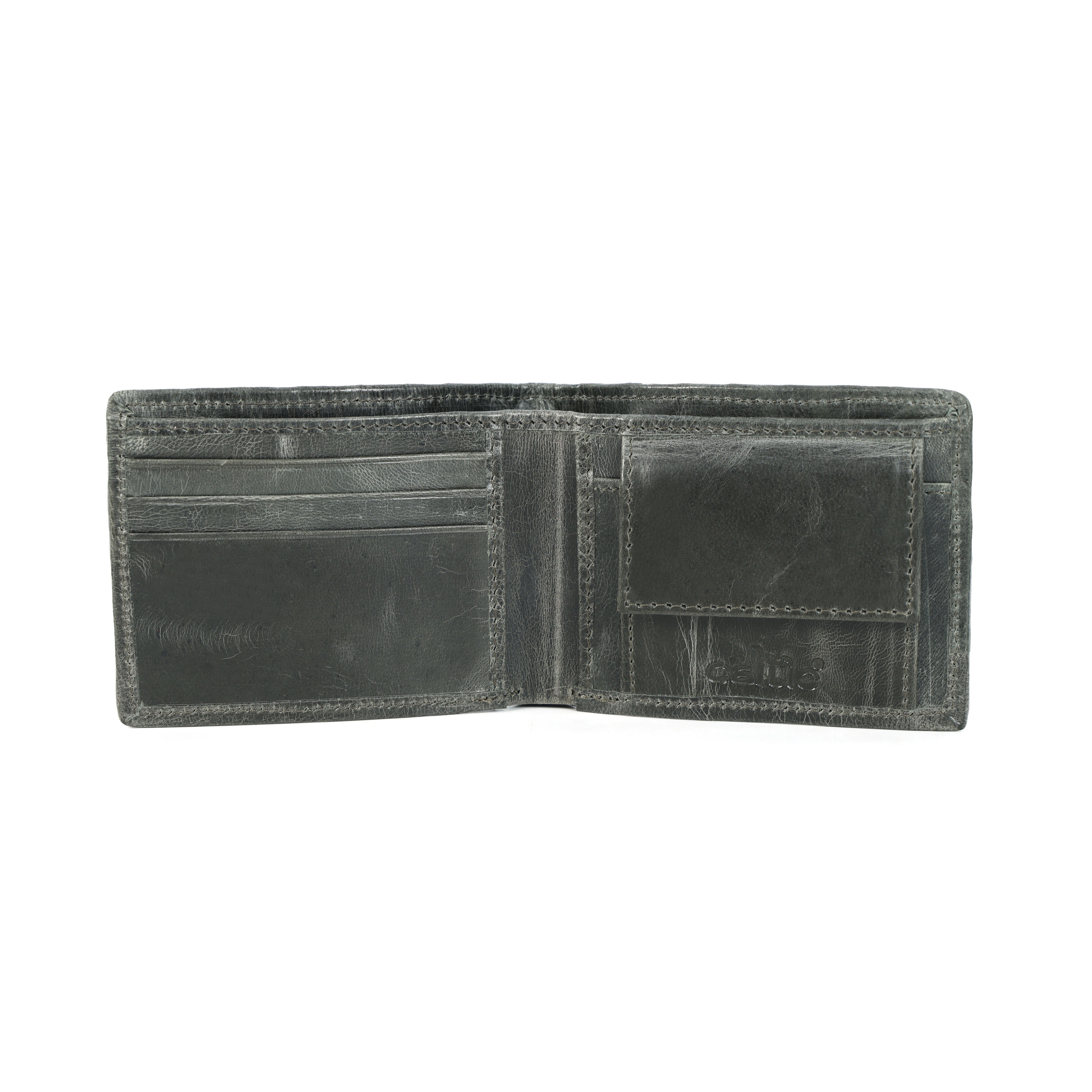 Black Braided Leather Wallet, Art:- LA-1409